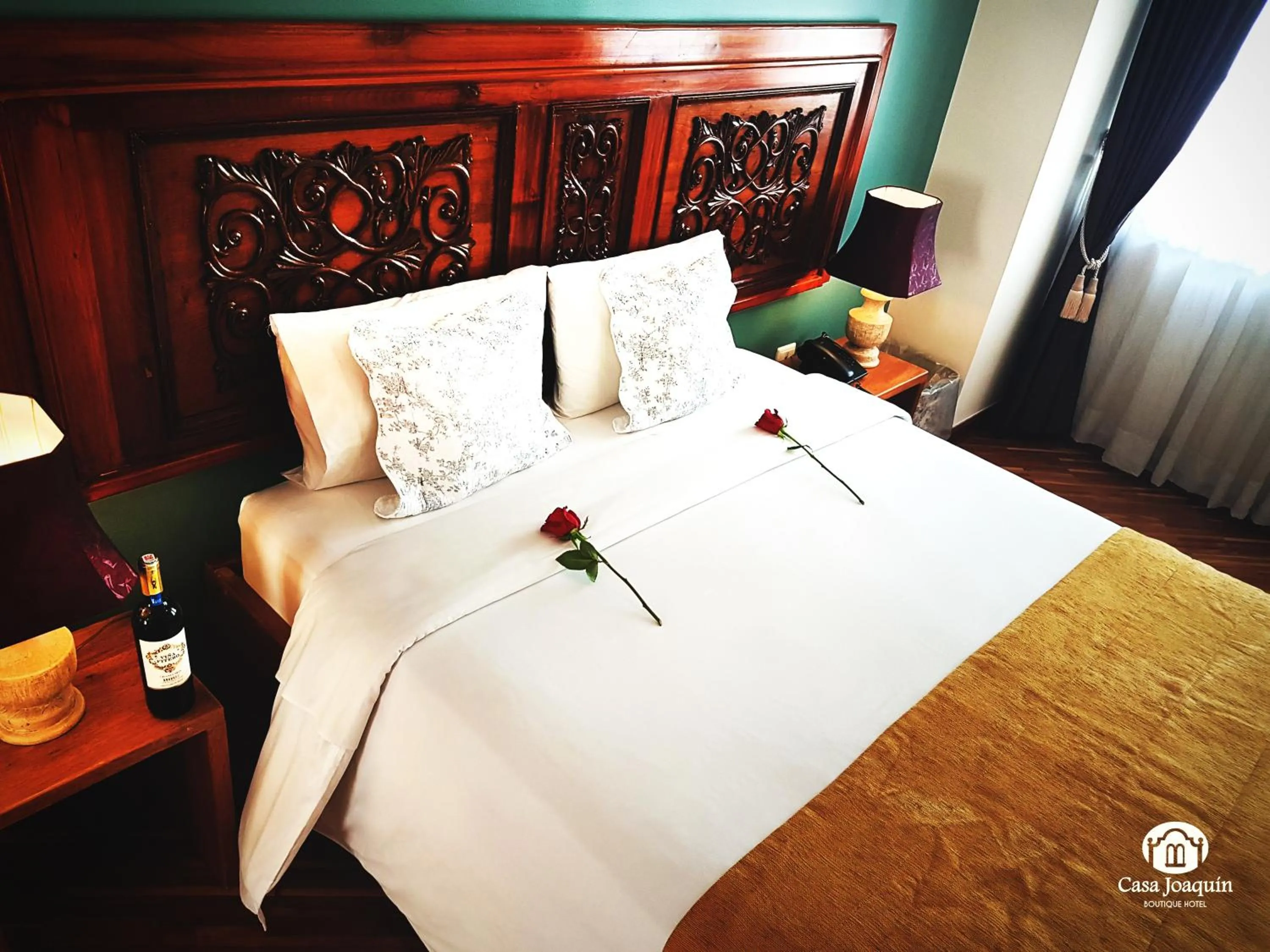 Decorative detail, Bed in Casa Joaquin Boutique Hotel