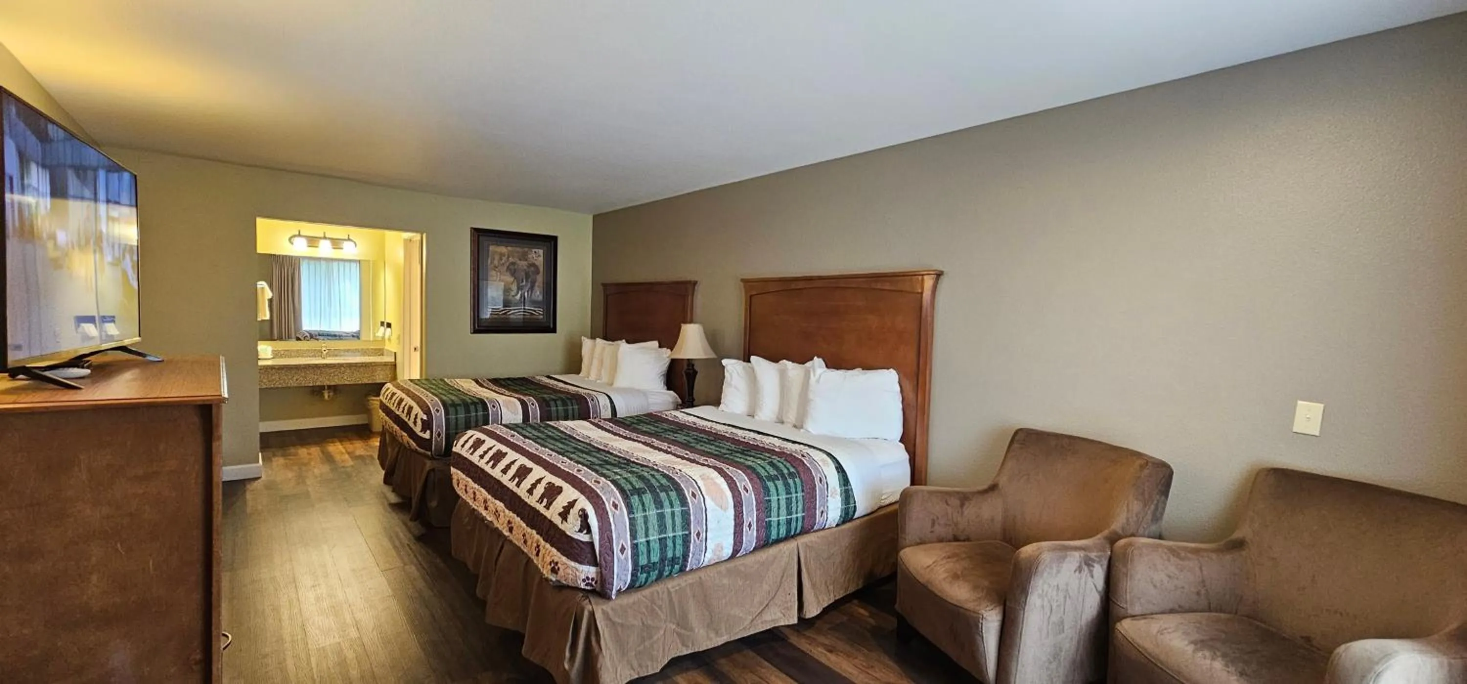 Bed in Mill Village Motel