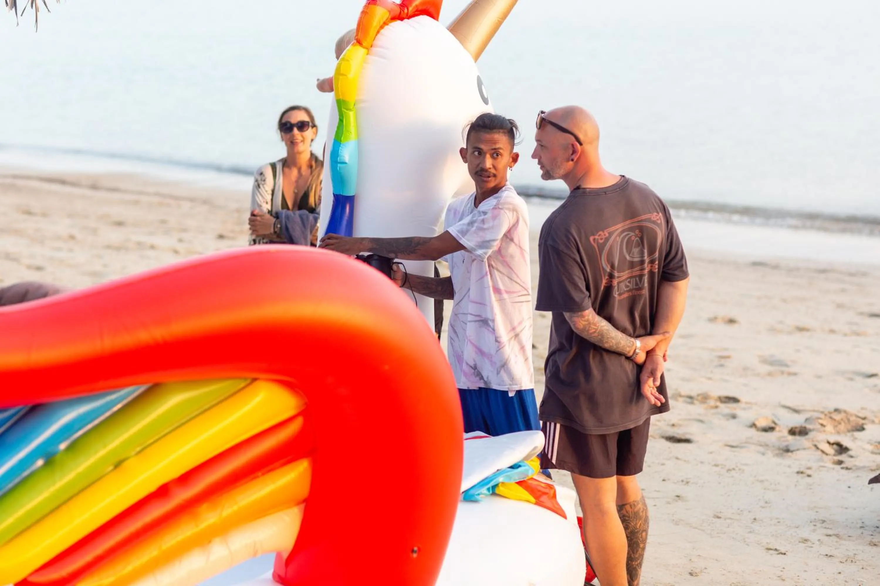 Evening entertainment in Tiki Beach Koh Phangan Beach Restaurant Bar and Coworking