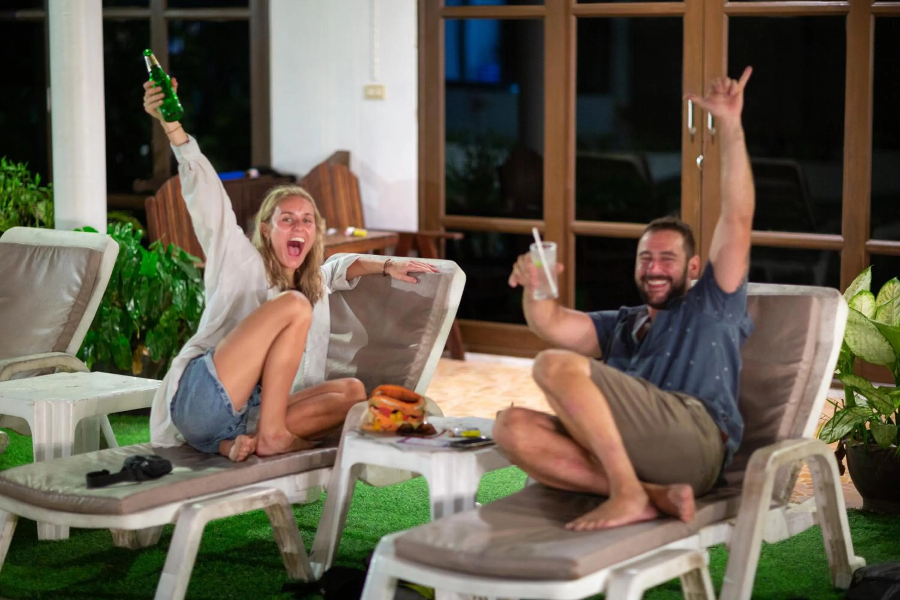 Seating area in Tiki Beach Koh Phangan Beach Restaurant Bar and Coworking