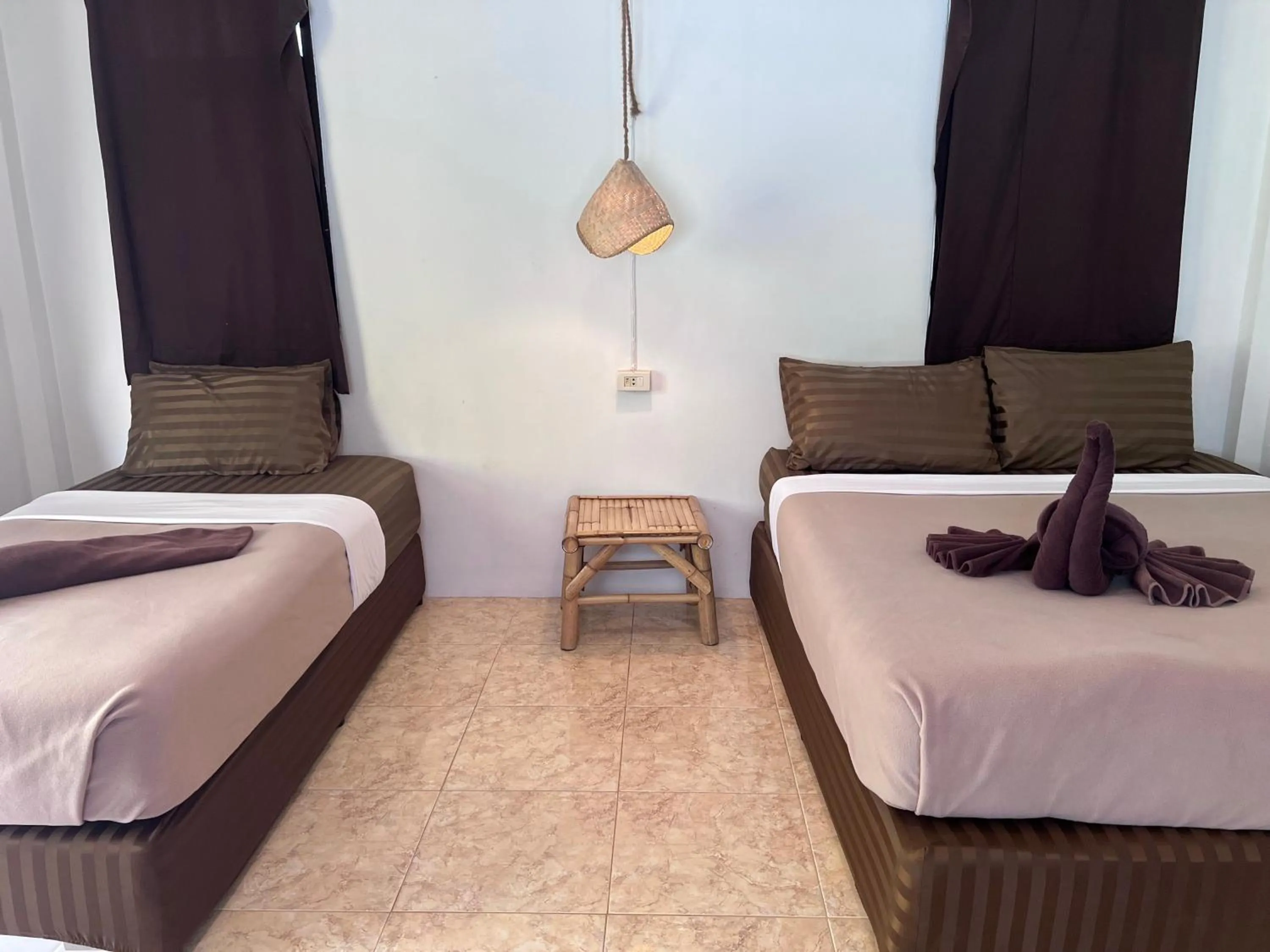 Bed in Tiki Beach Koh Phangan Beach Restaurant Bar and Coworking