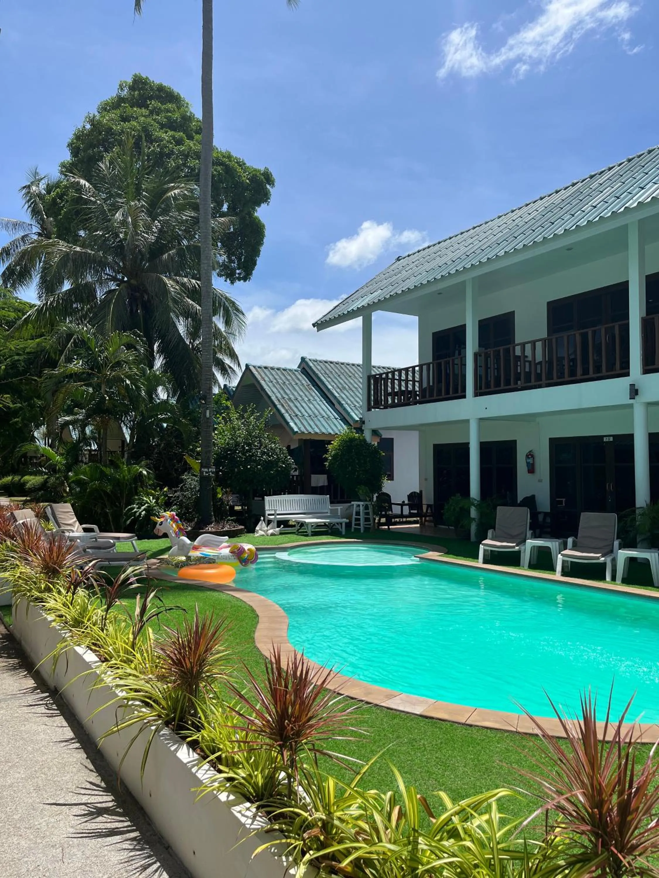 Swimming pool in Tiki Beach Koh Phangan Beach Restaurant Bar and Coworking