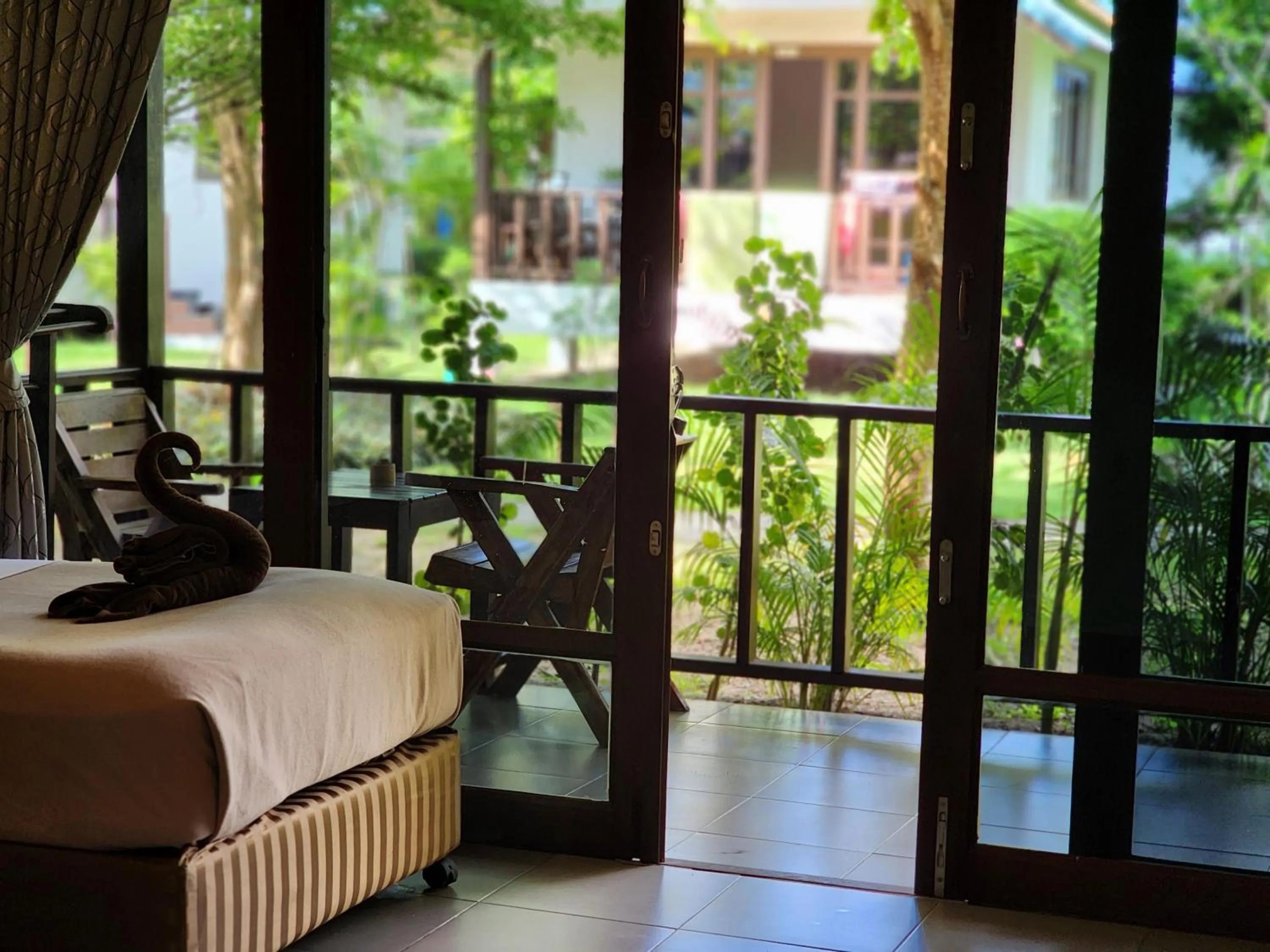 Bed in Tiki Beach Koh Phangan Beach Restaurant Bar and Coworking