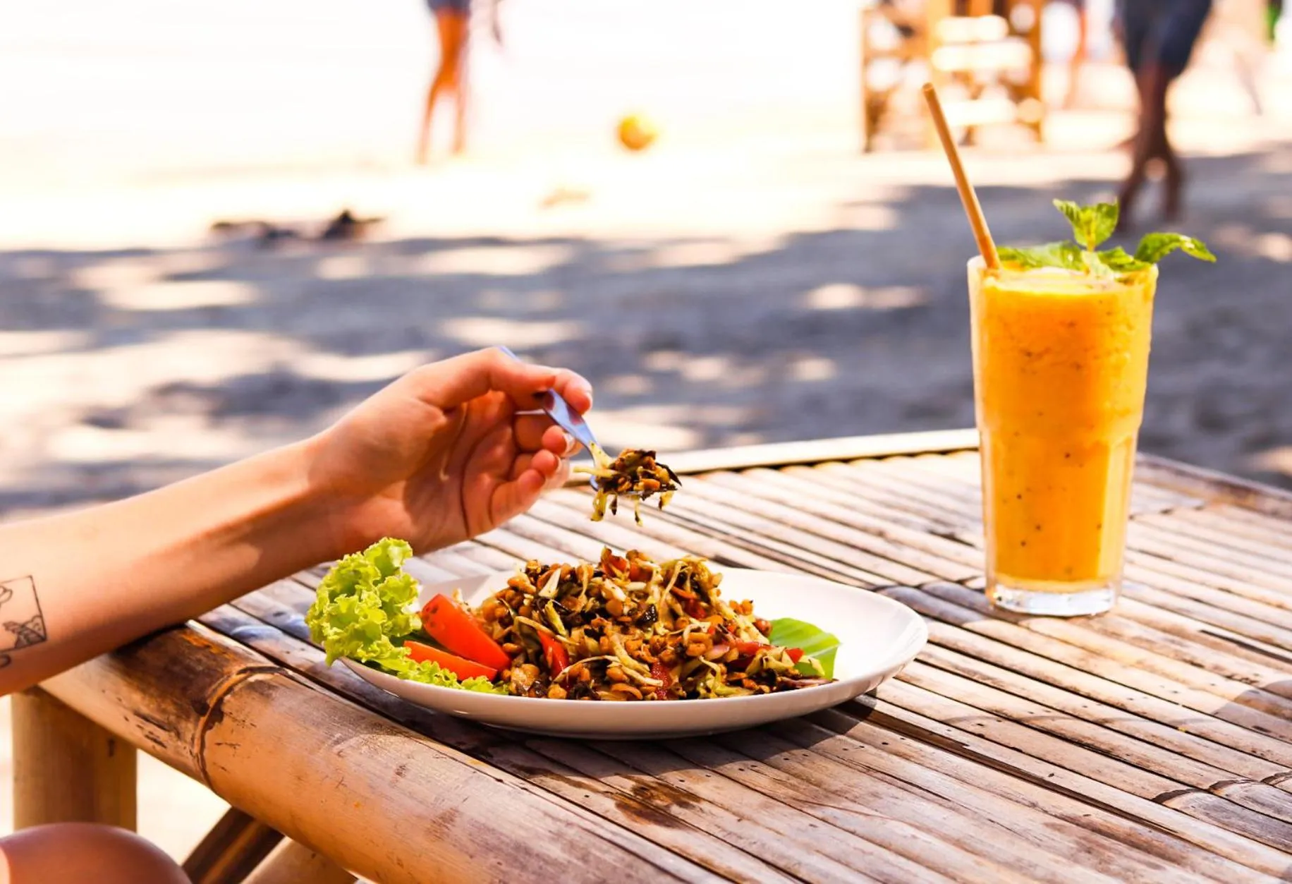 Food in Tiki Beach Koh Phangan Beach Restaurant Bar and Coworking