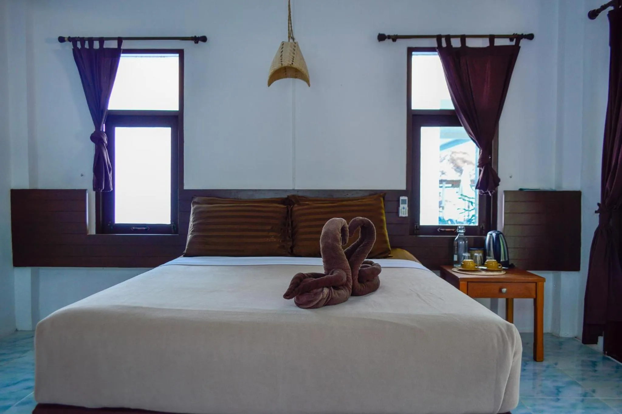 Bed in Tiki Beach Koh Phangan Beach Restaurant Bar and Coworking