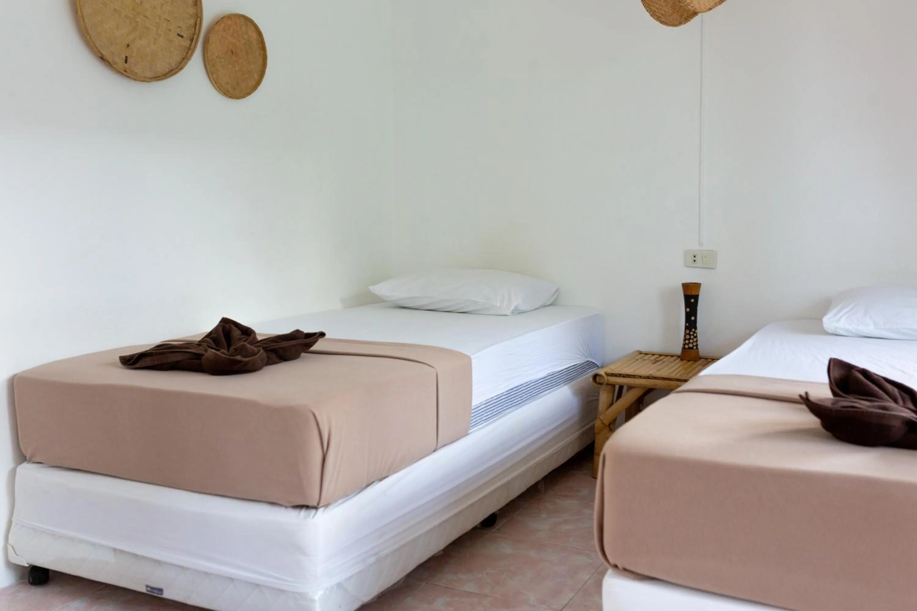 Bed in Tiki Beach Koh Phangan Beach Restaurant Bar and Coworking