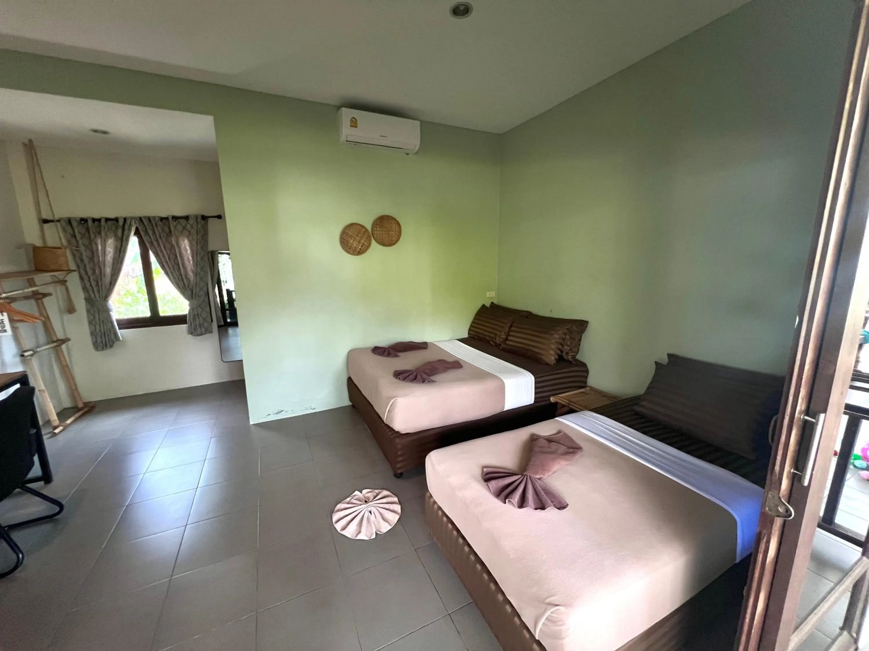 Bed in Tiki Beach Koh Phangan Beach Restaurant Bar and Coworking