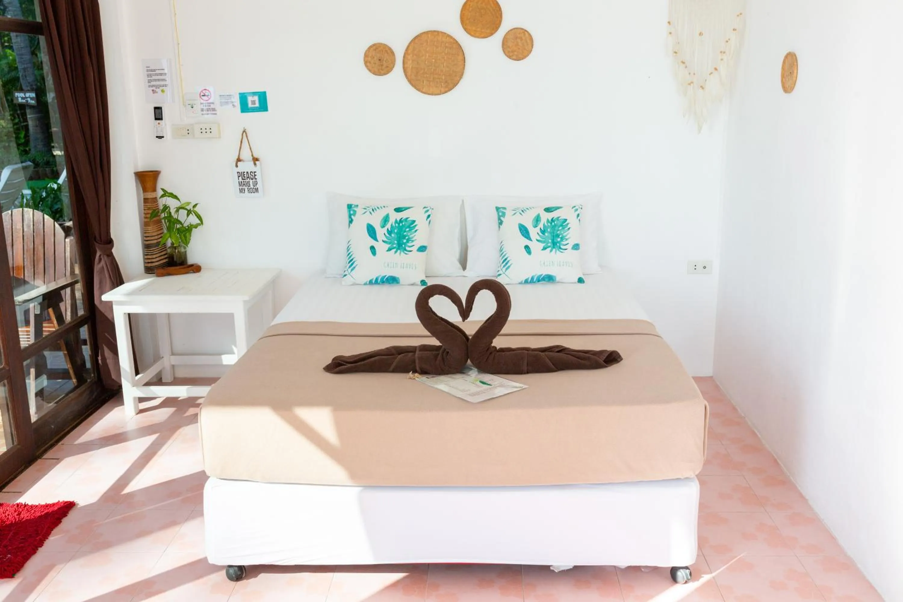 Bed in Tiki Beach Koh Phangan Beach Restaurant Bar and Coworking