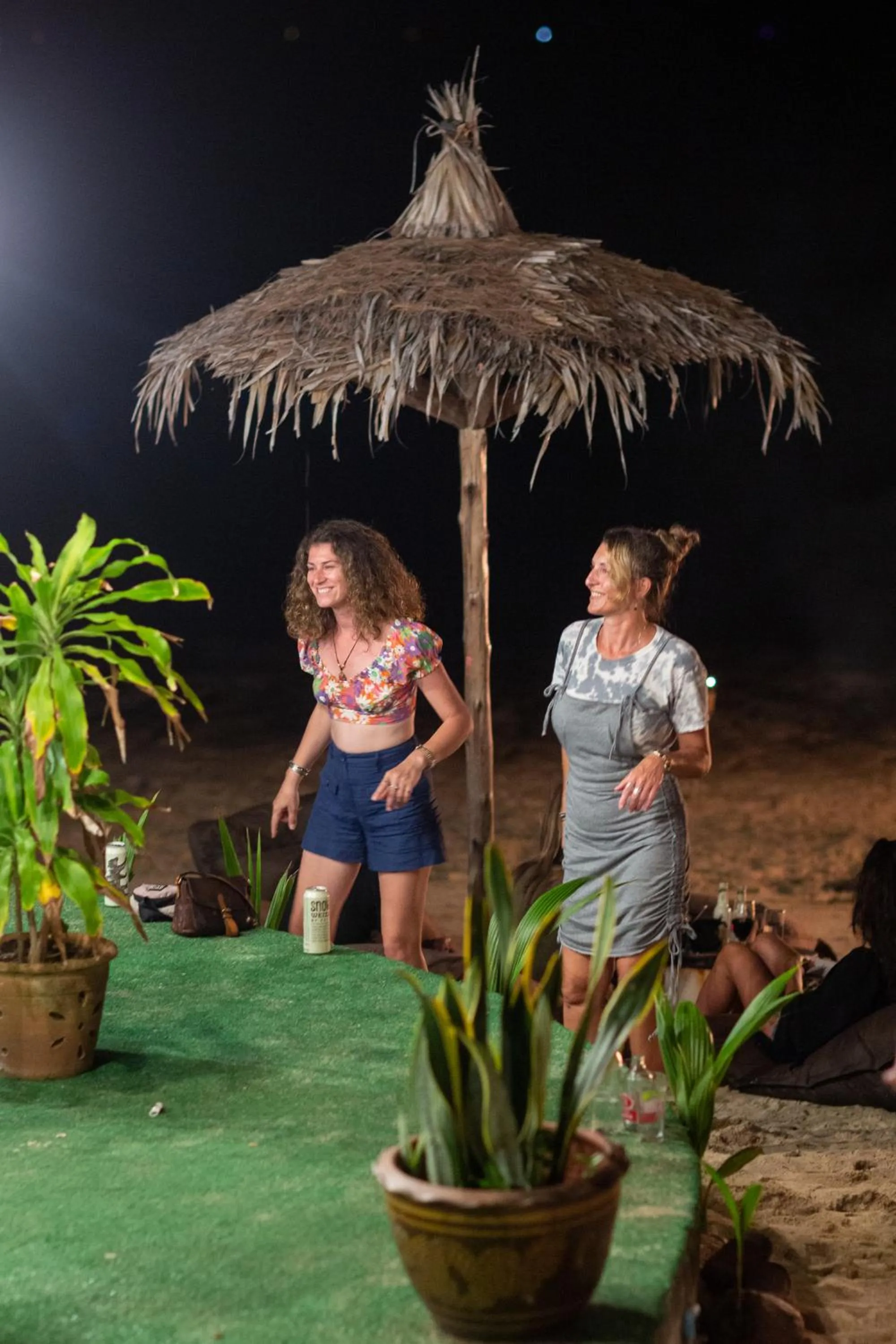 People in Tiki Beach Koh Phangan Beach Restaurant Bar and Coworking