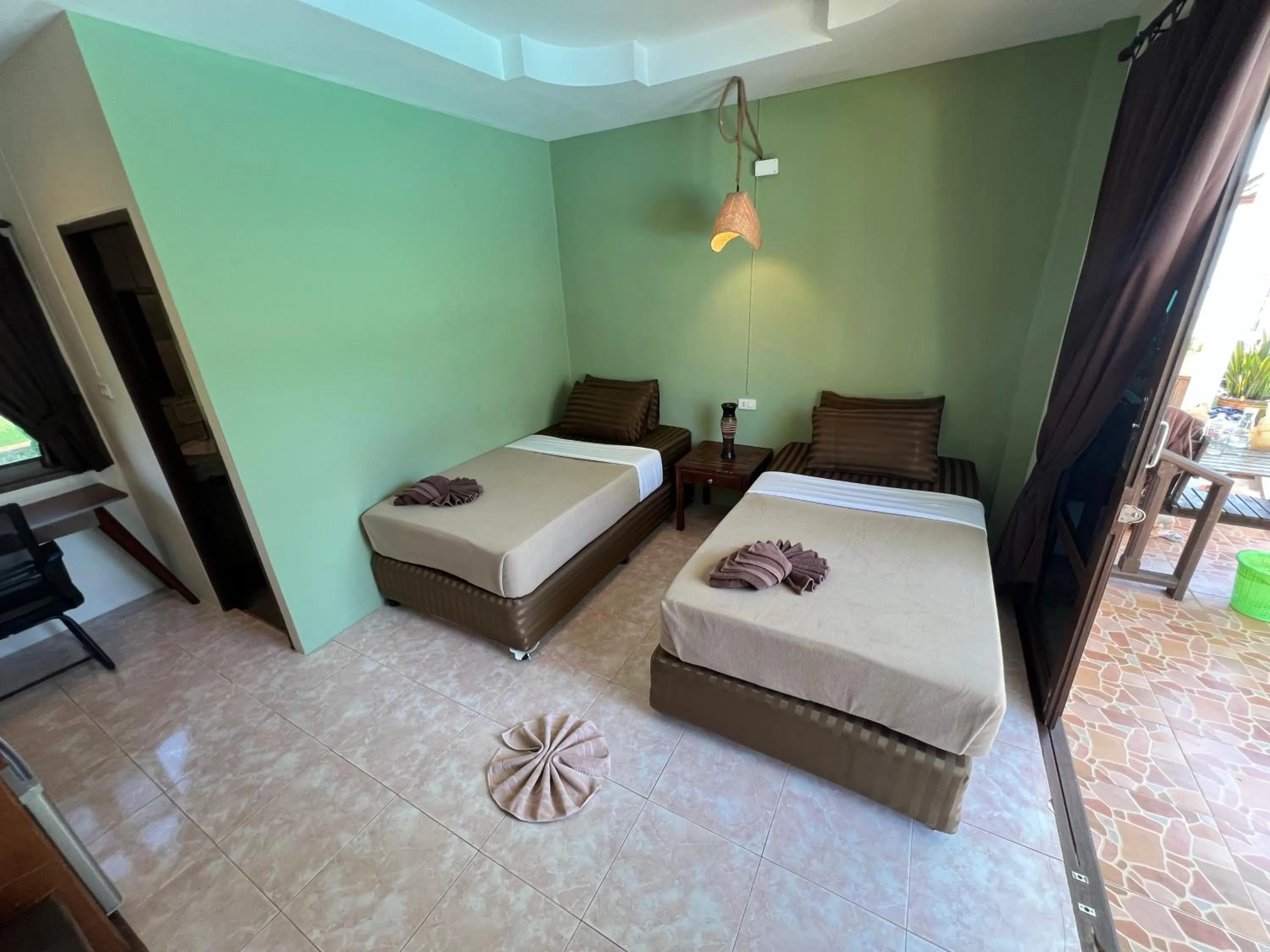 Bed in Tiki Beach Koh Phangan Beach Restaurant Bar and Coworking