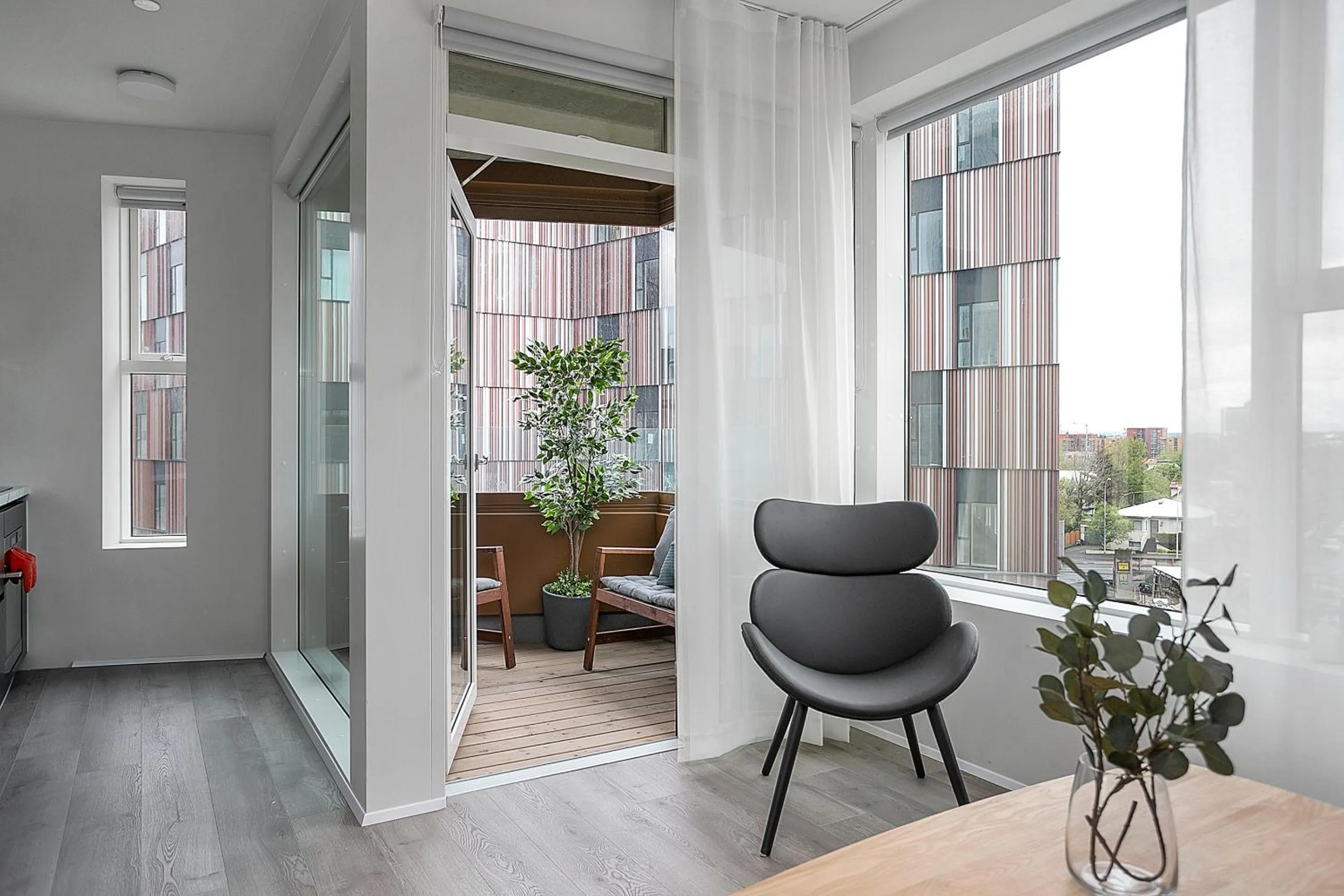 Balcony/Terrace in Sif Apartments by Heimaleiga