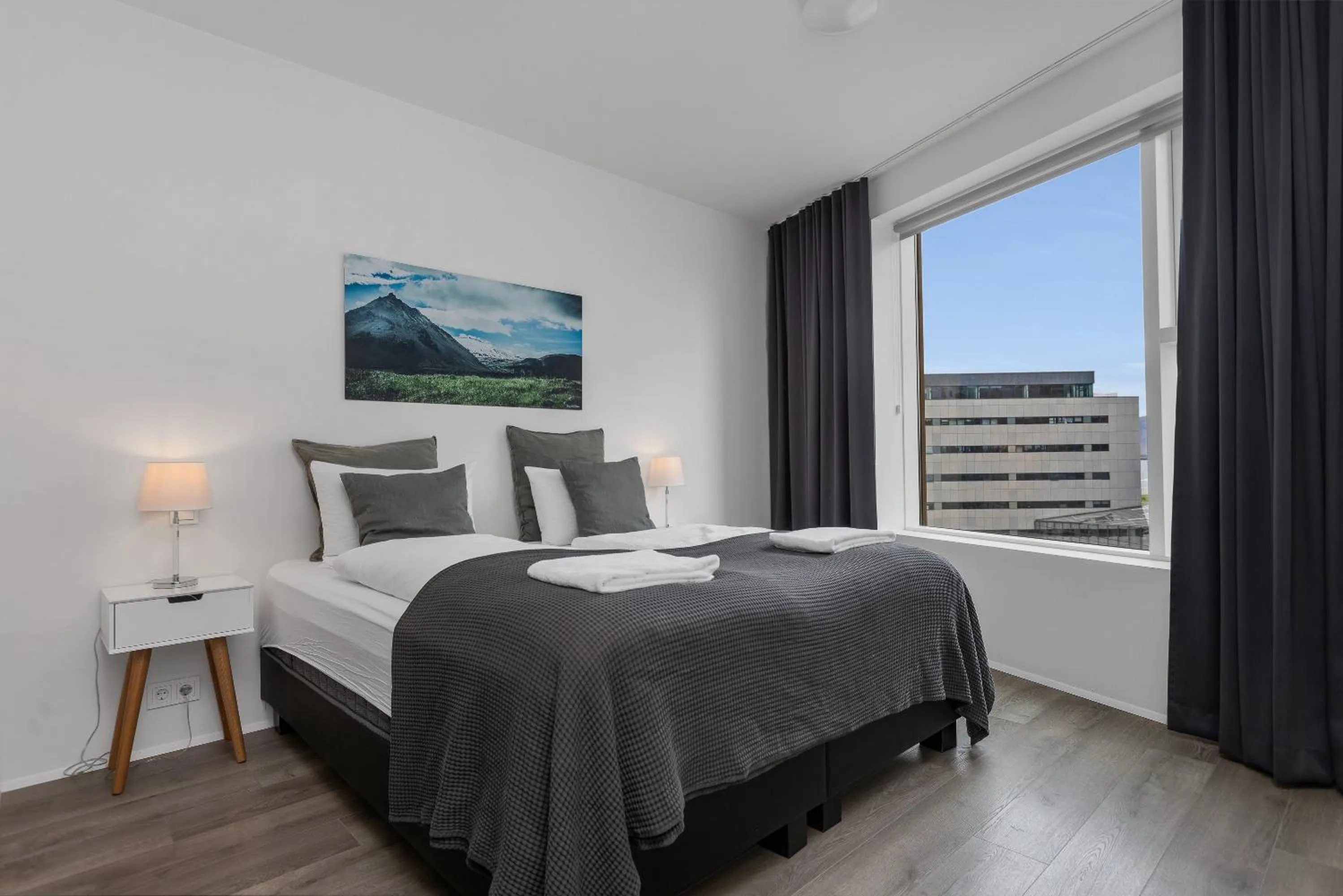 Bed in Sif Apartments by Heimaleiga