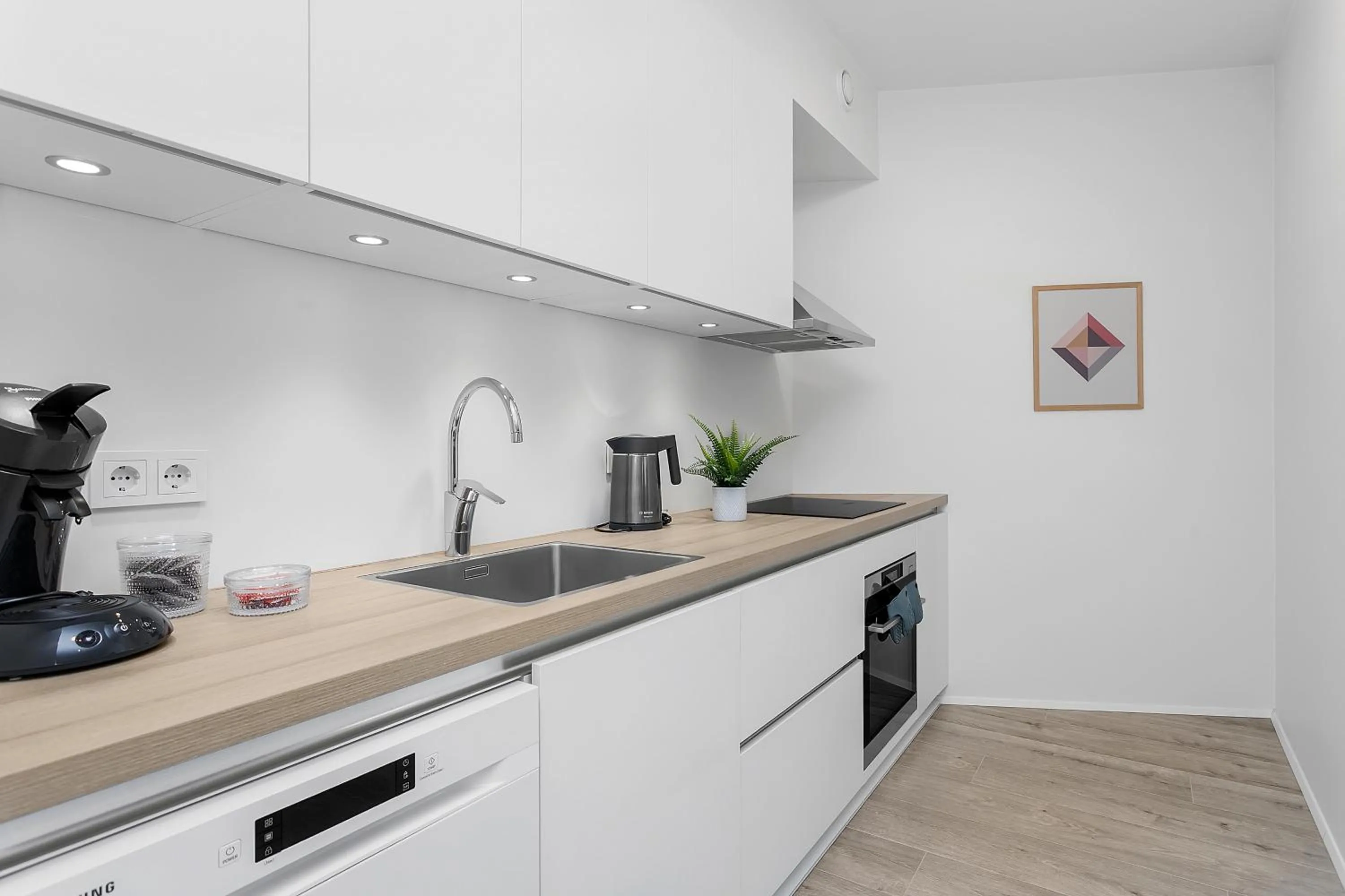 Kitchen or kitchenette in Sif Apartments by Heimaleiga