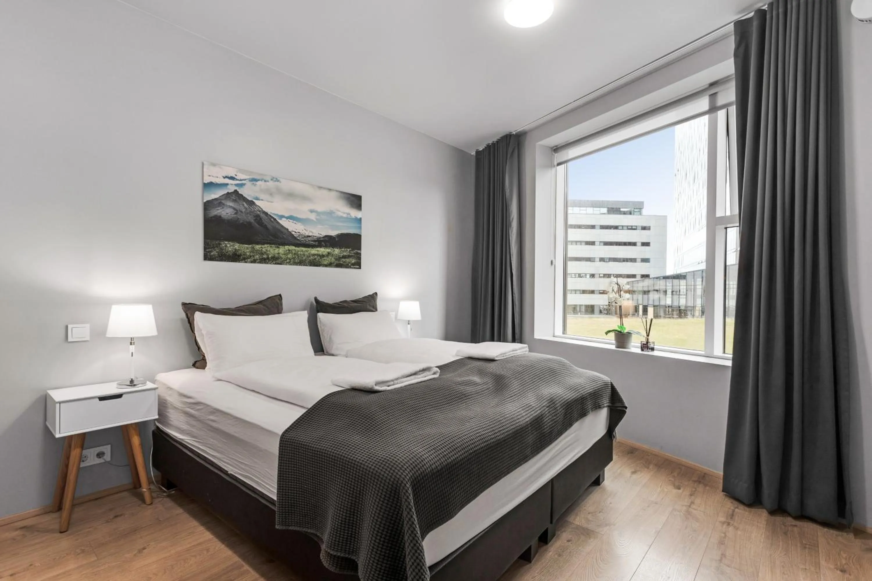 Bed in Sif Apartments by Heimaleiga