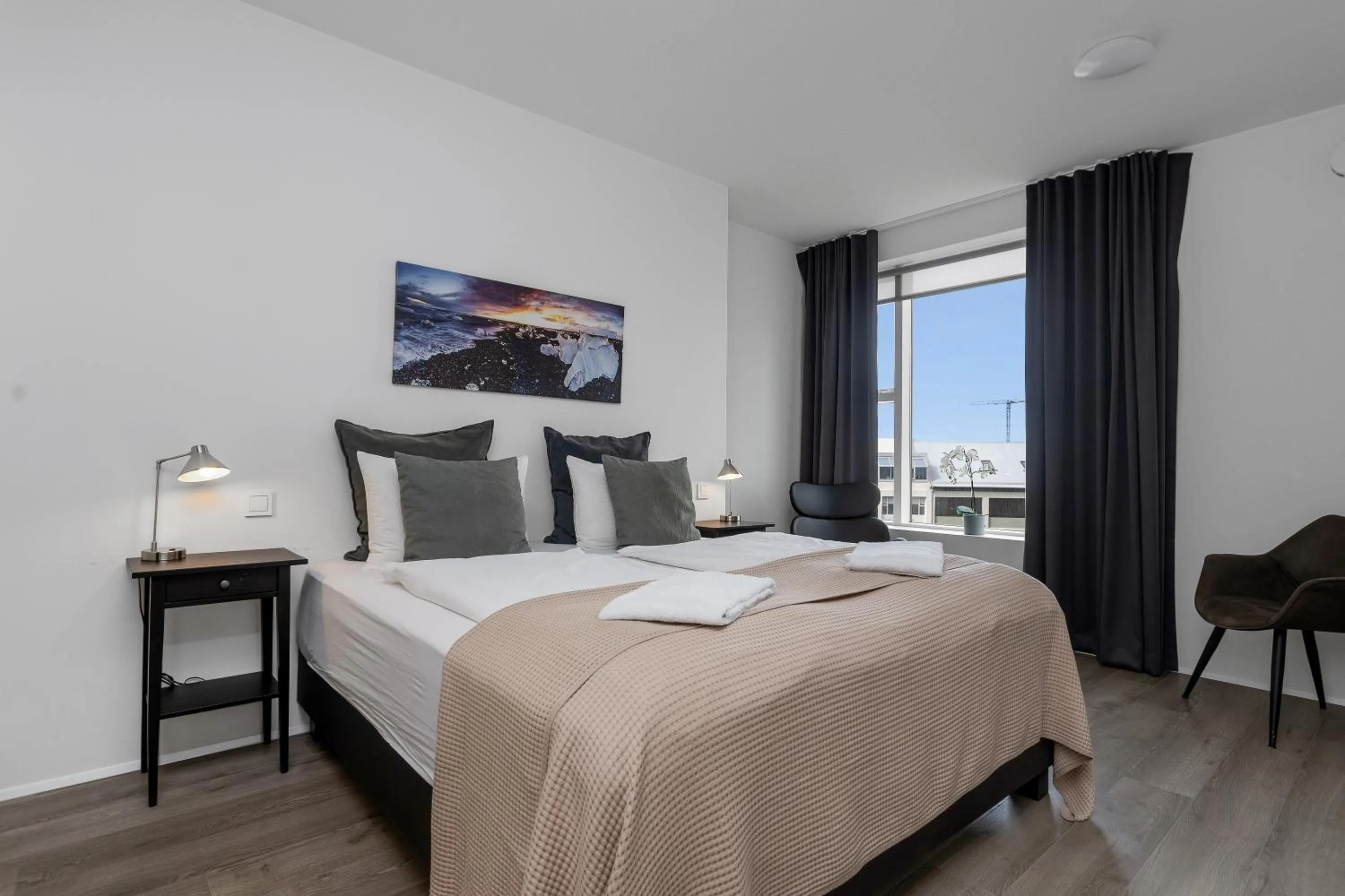 Bed in Sif Apartments by Heimaleiga