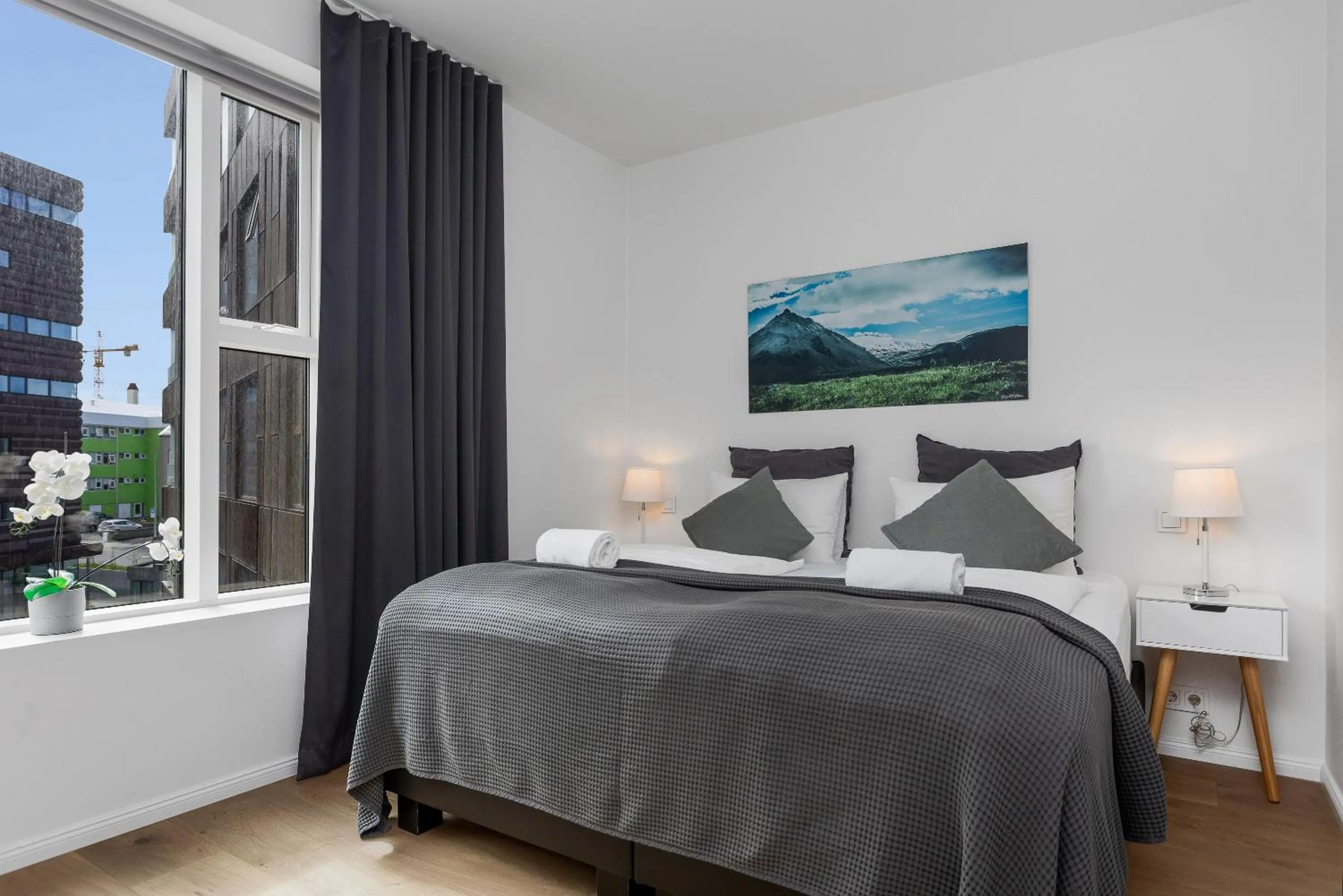 Bed in Sif Apartments by Heimaleiga