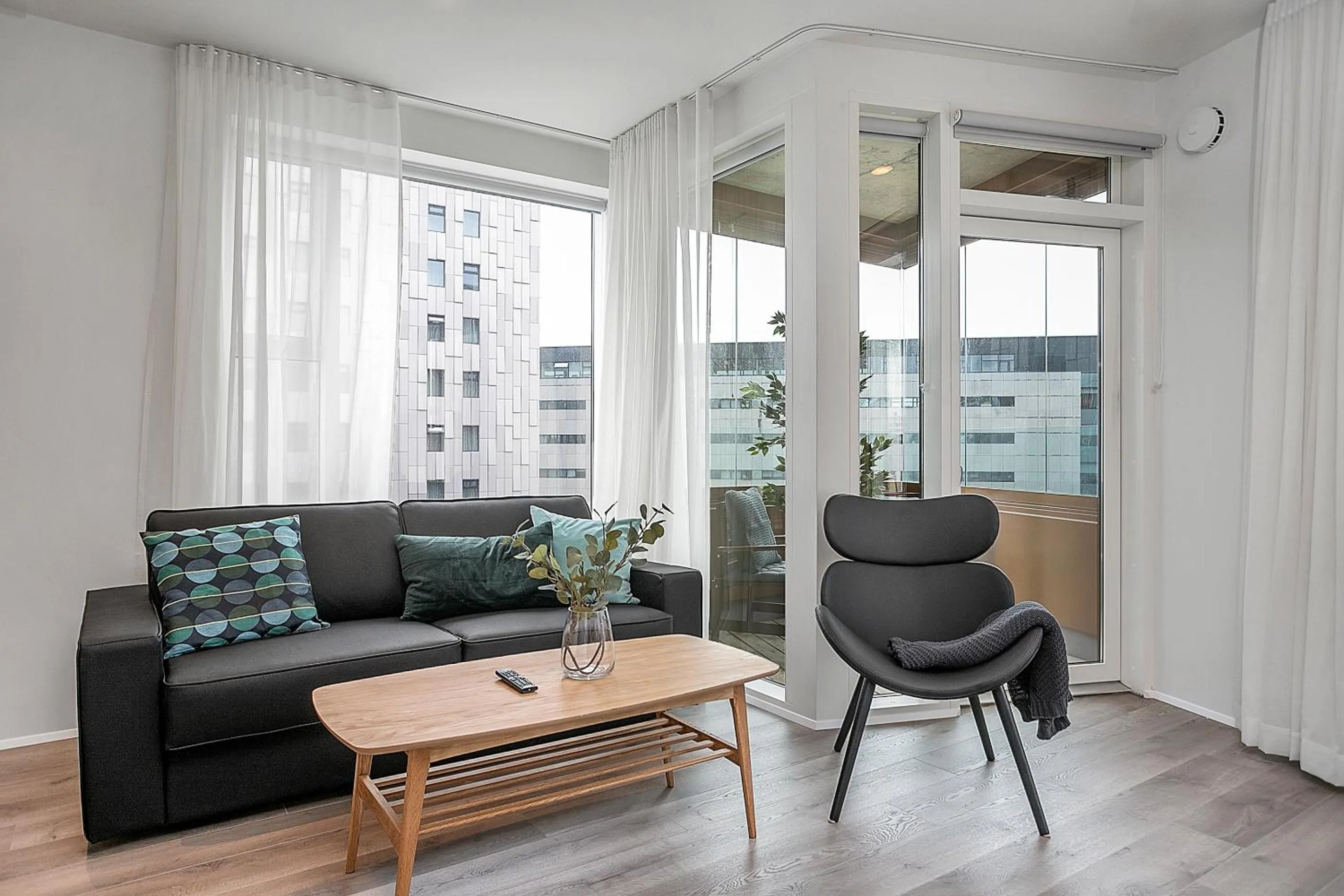 Living room in Sif Apartments by Heimaleiga