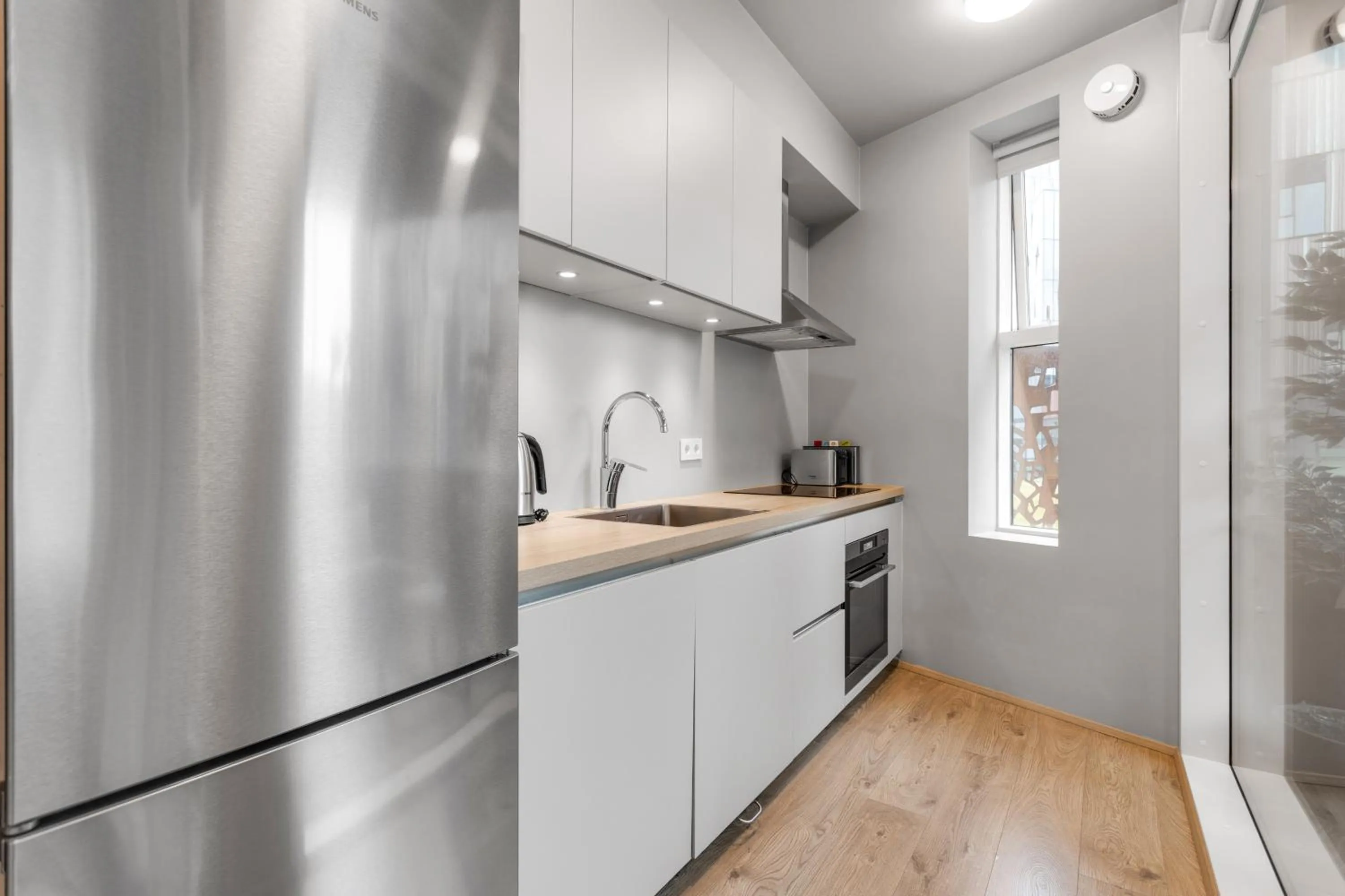 Kitchen or kitchenette in Sif Apartments by Heimaleiga