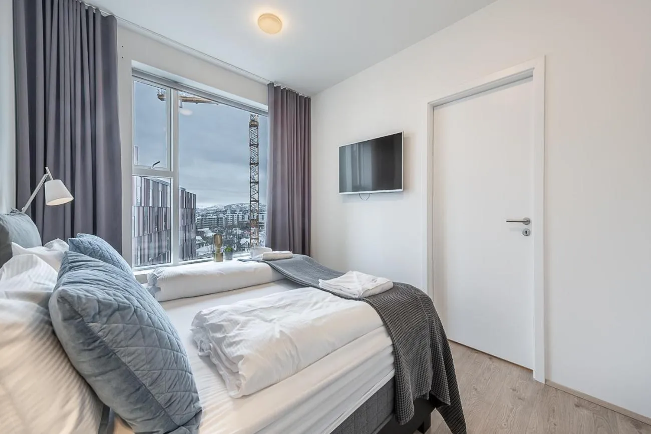 Bed in Sif Apartments by Heimaleiga