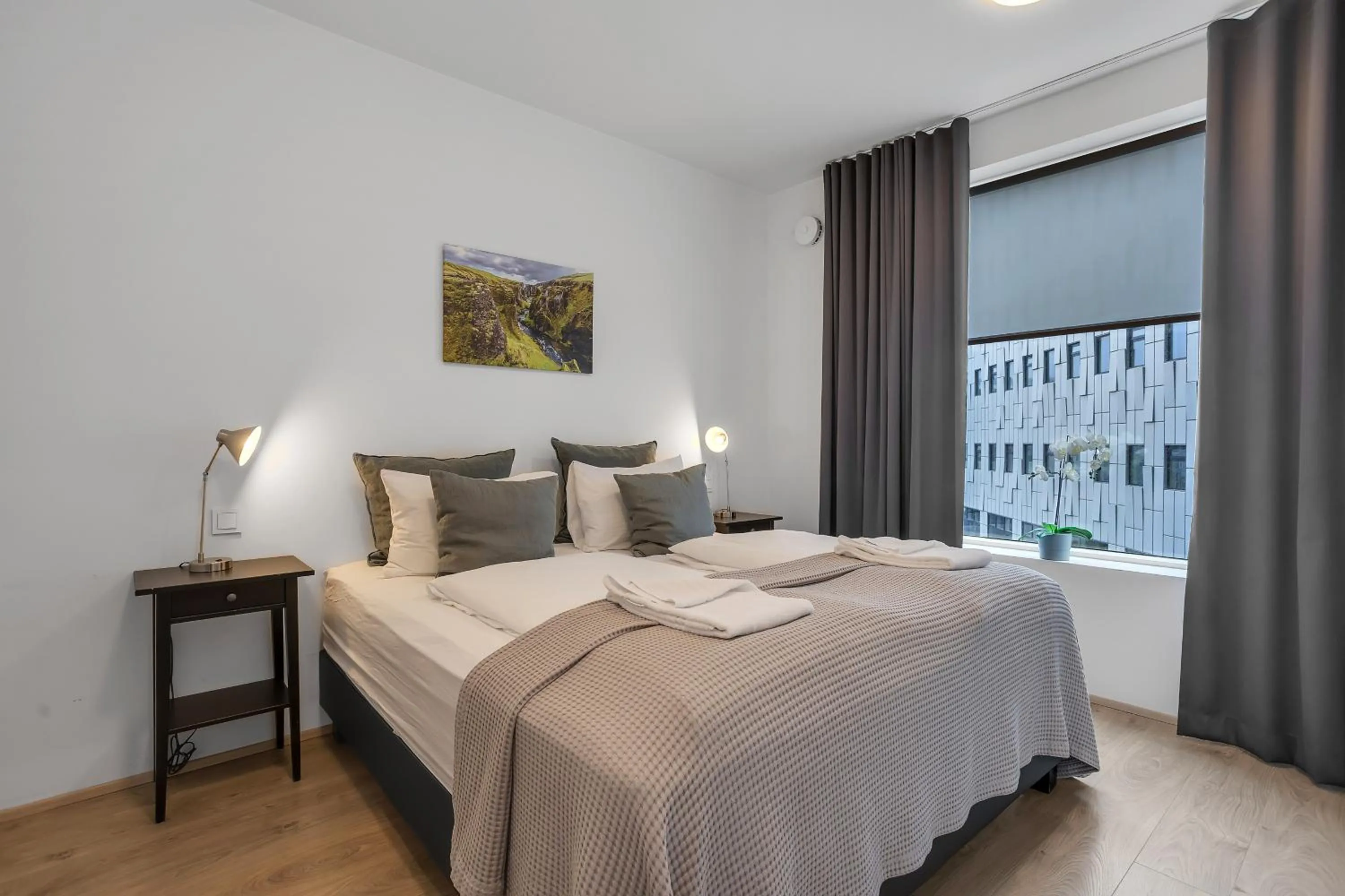 Bed in Sif Apartments by Heimaleiga