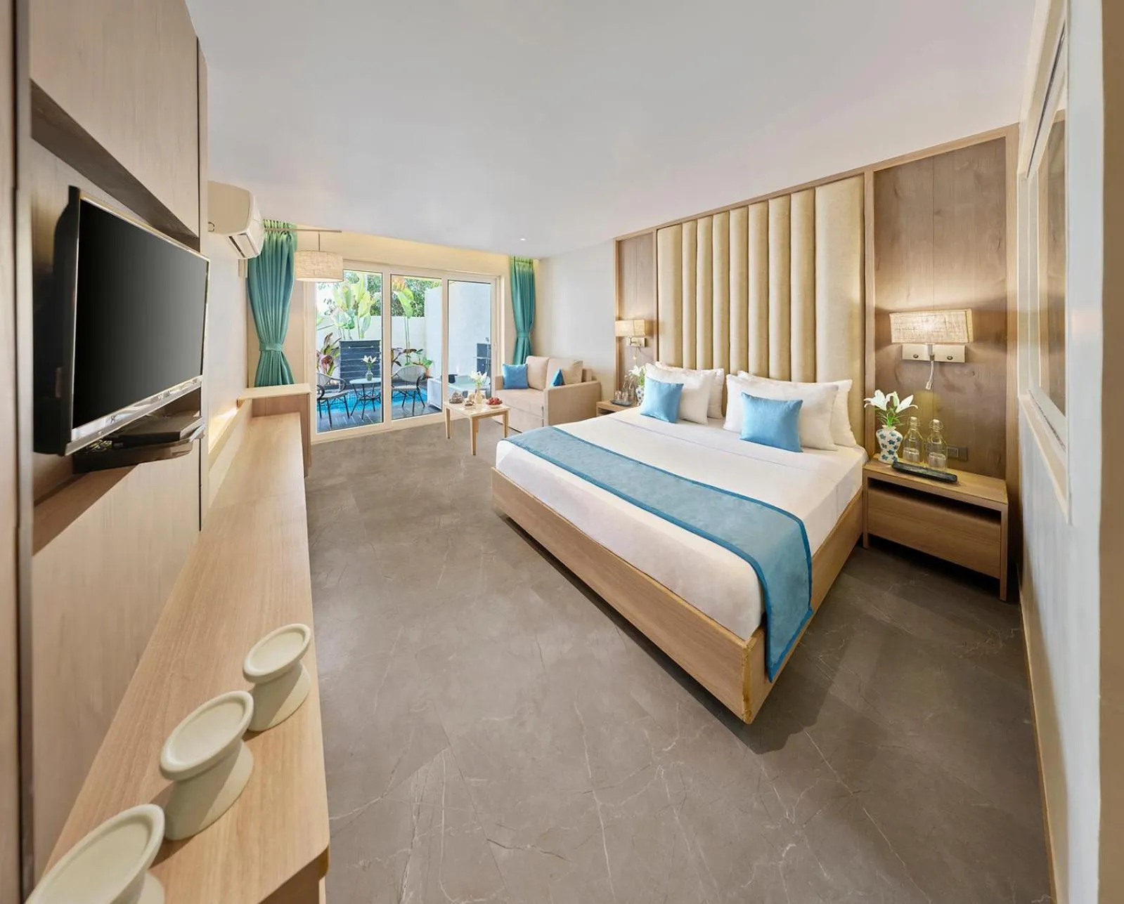 Bed in Shivsagar Resort & Spa