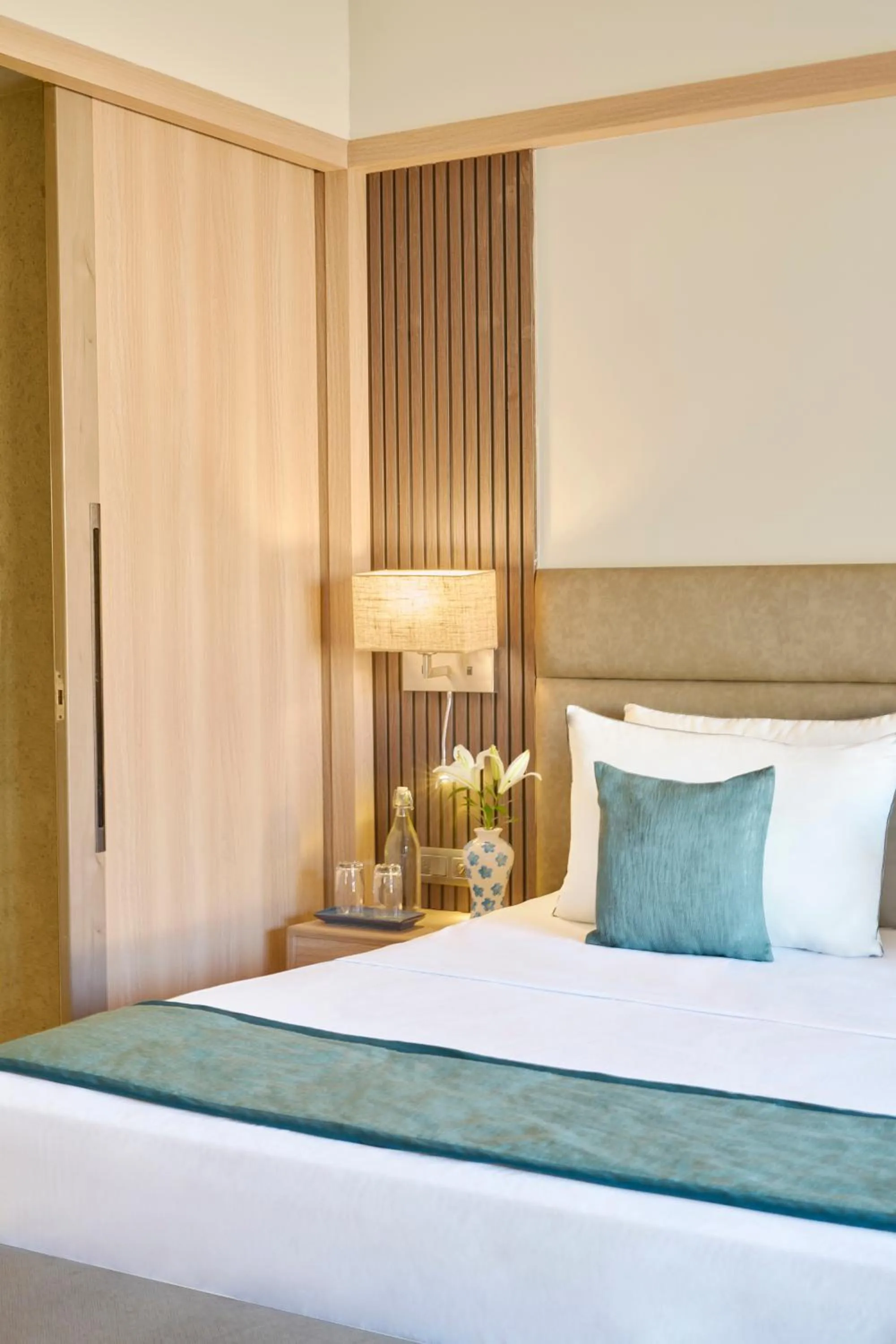 Bed in Shivsagar Resort & Spa