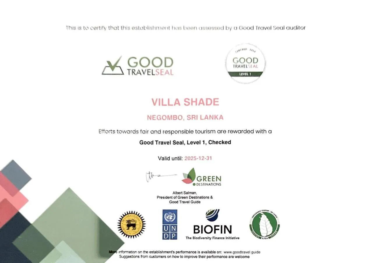 Logo/Certificate/Sign in Villa Shade