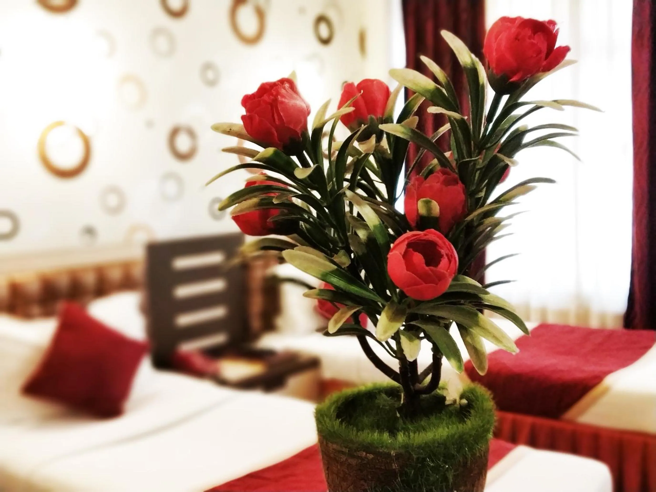 Decorative detail, Bed in Hotel Executive Tower