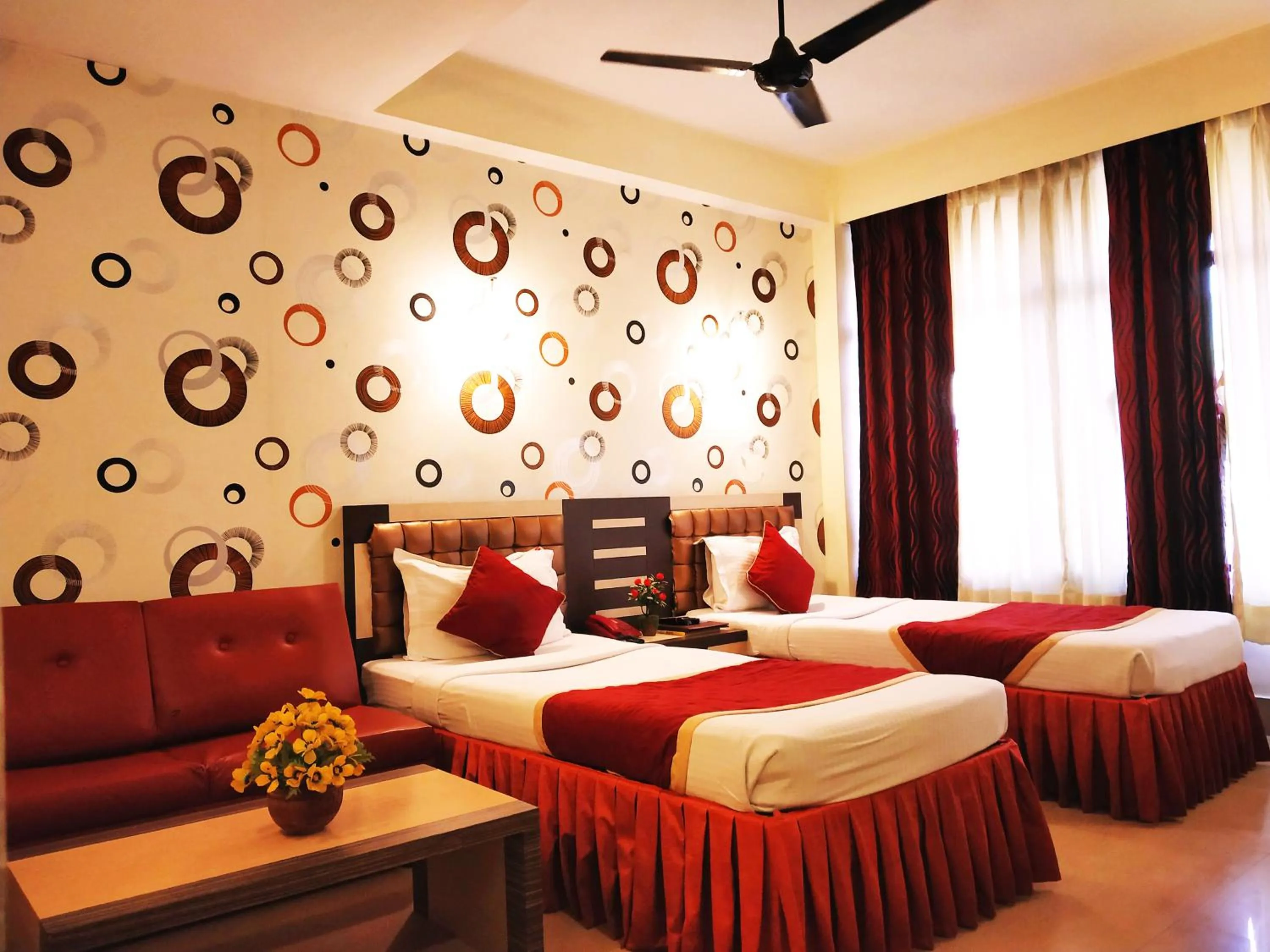 Decorative detail, Bed in Hotel Executive Tower