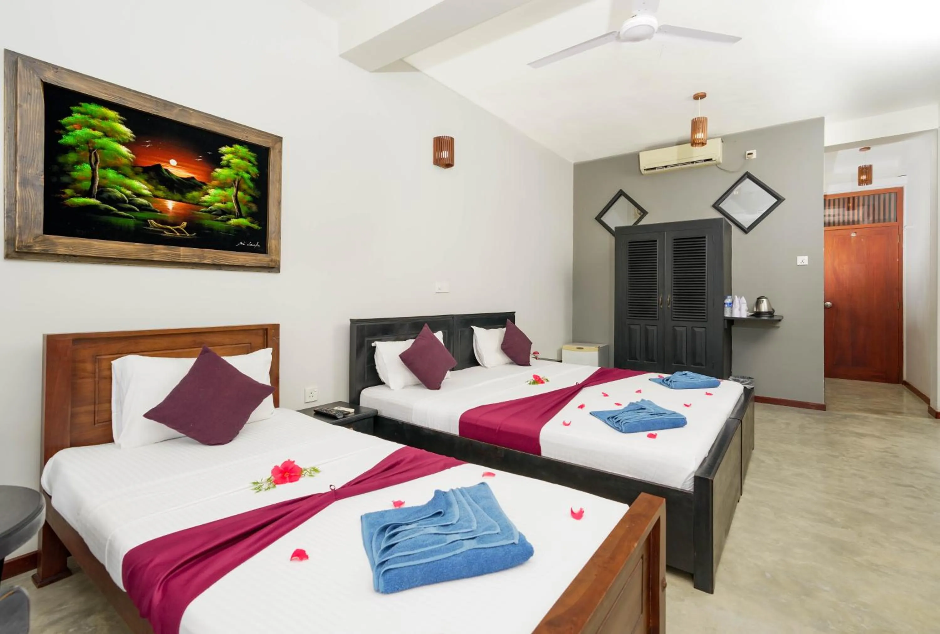 Bed in Hotel Silan Mo