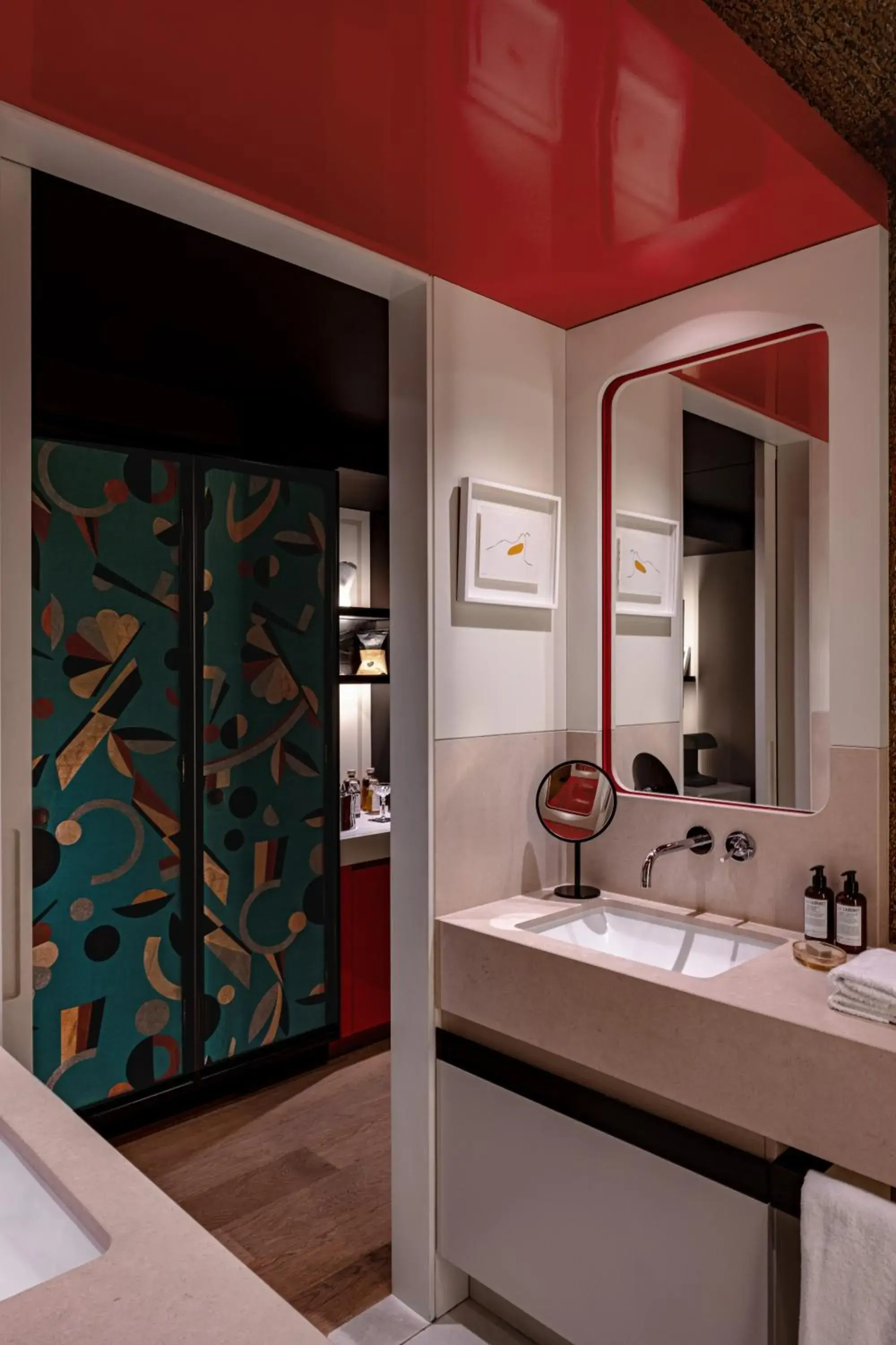 Bathroom, Bed in Experimental Marais Bathroom, Bed in Experimental Marais