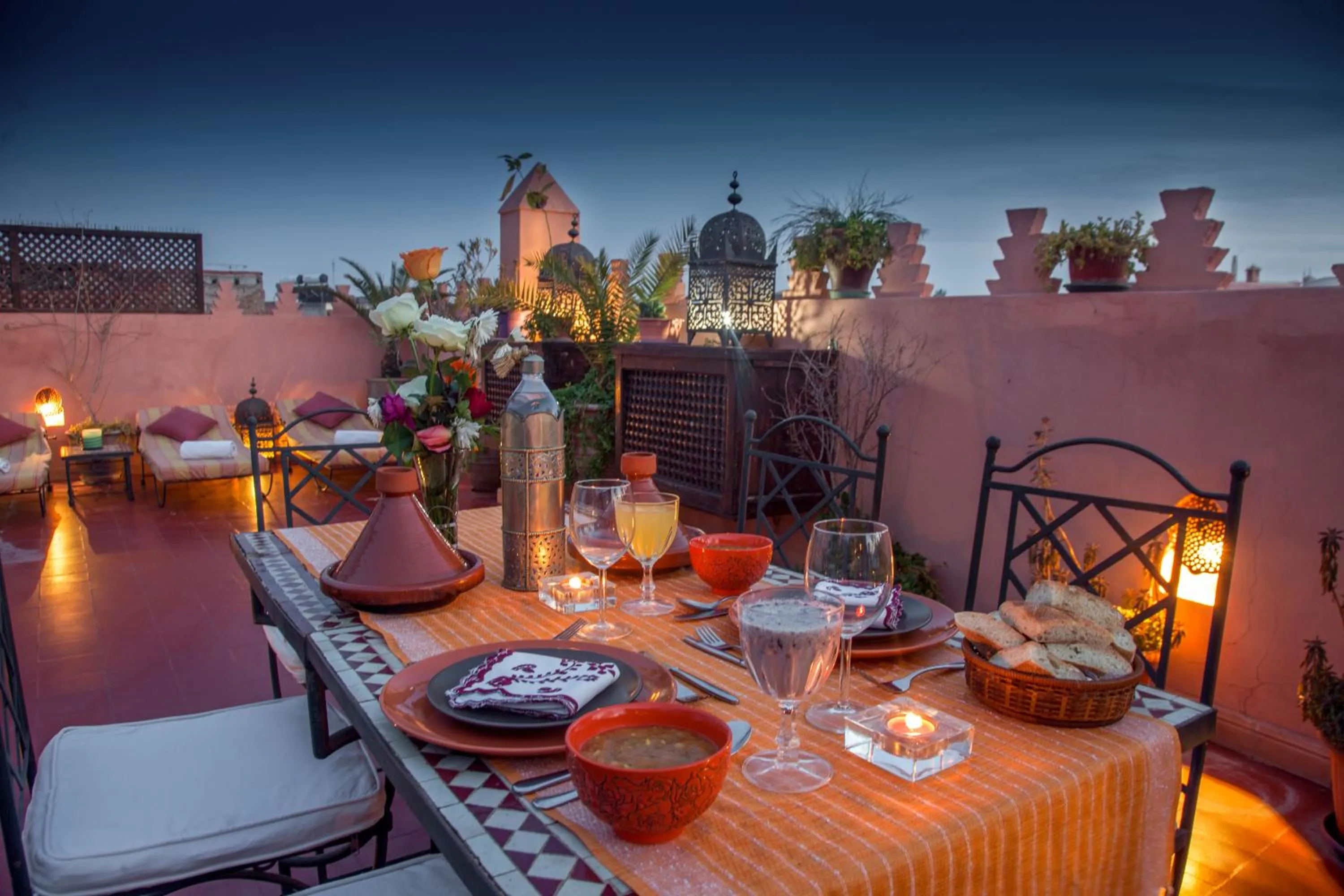Dining area in Riad Sable Chaud