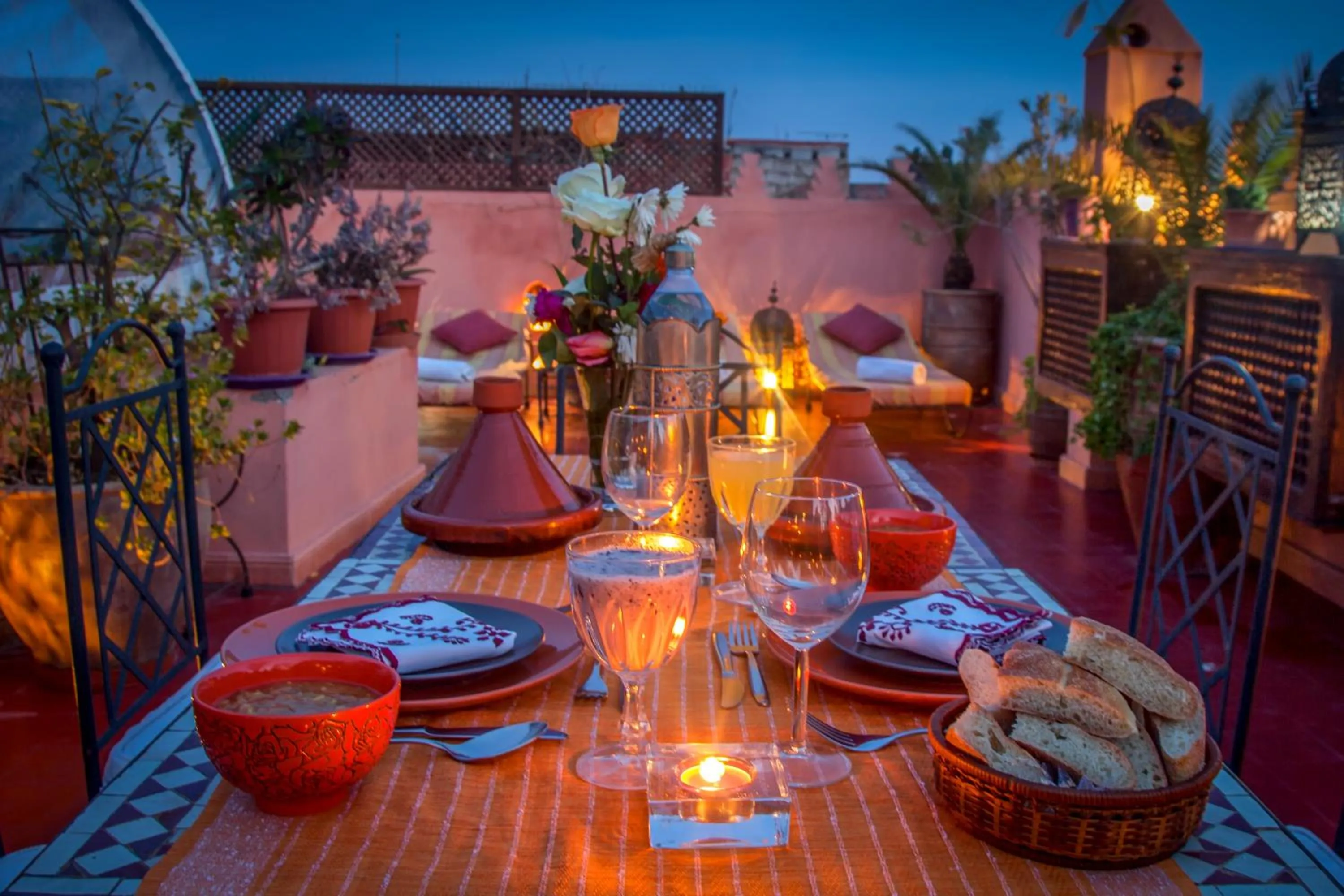 Dining area in Riad Sable Chaud