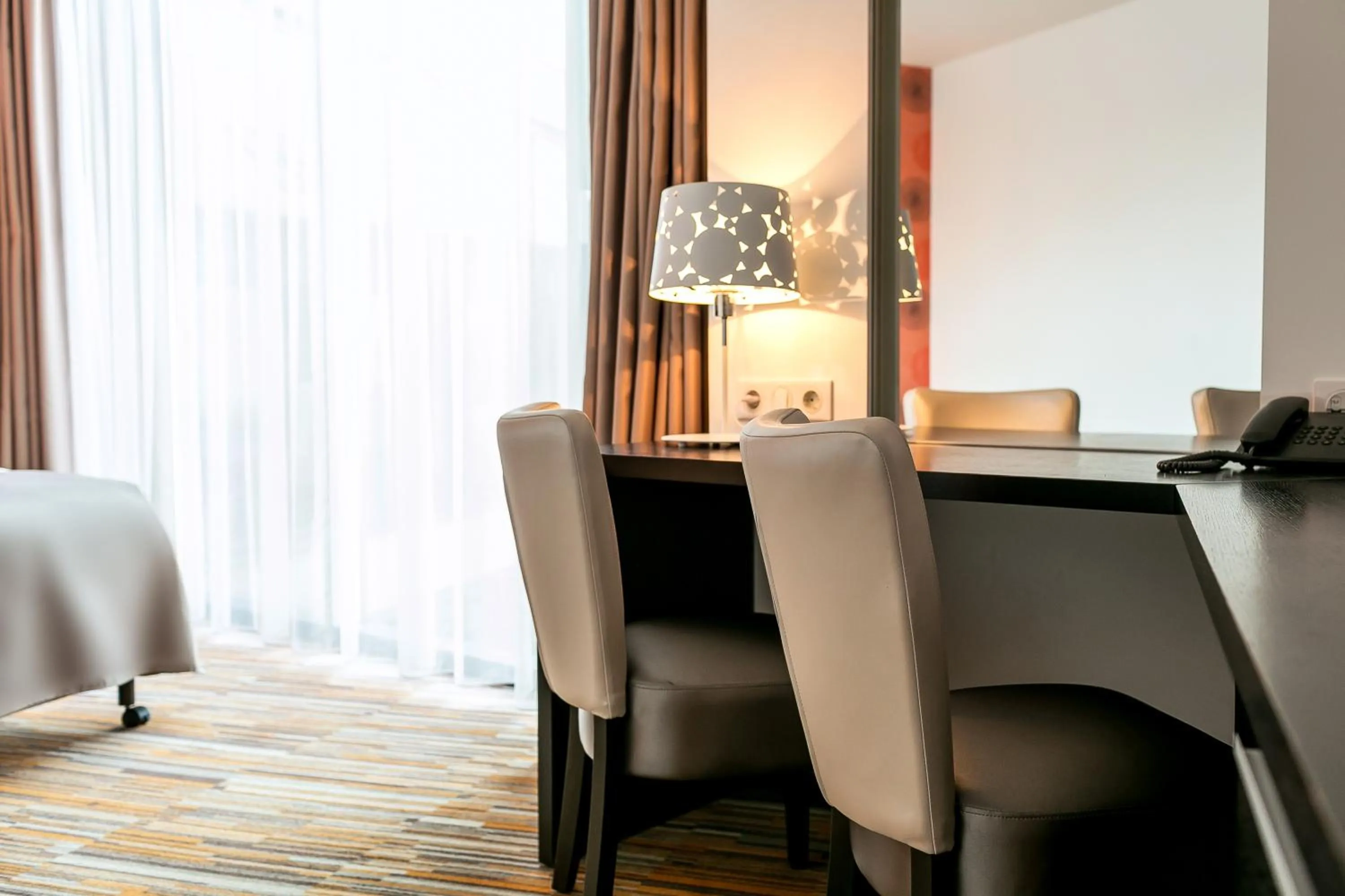 Seating area, Bed in Art Hotel Szeged