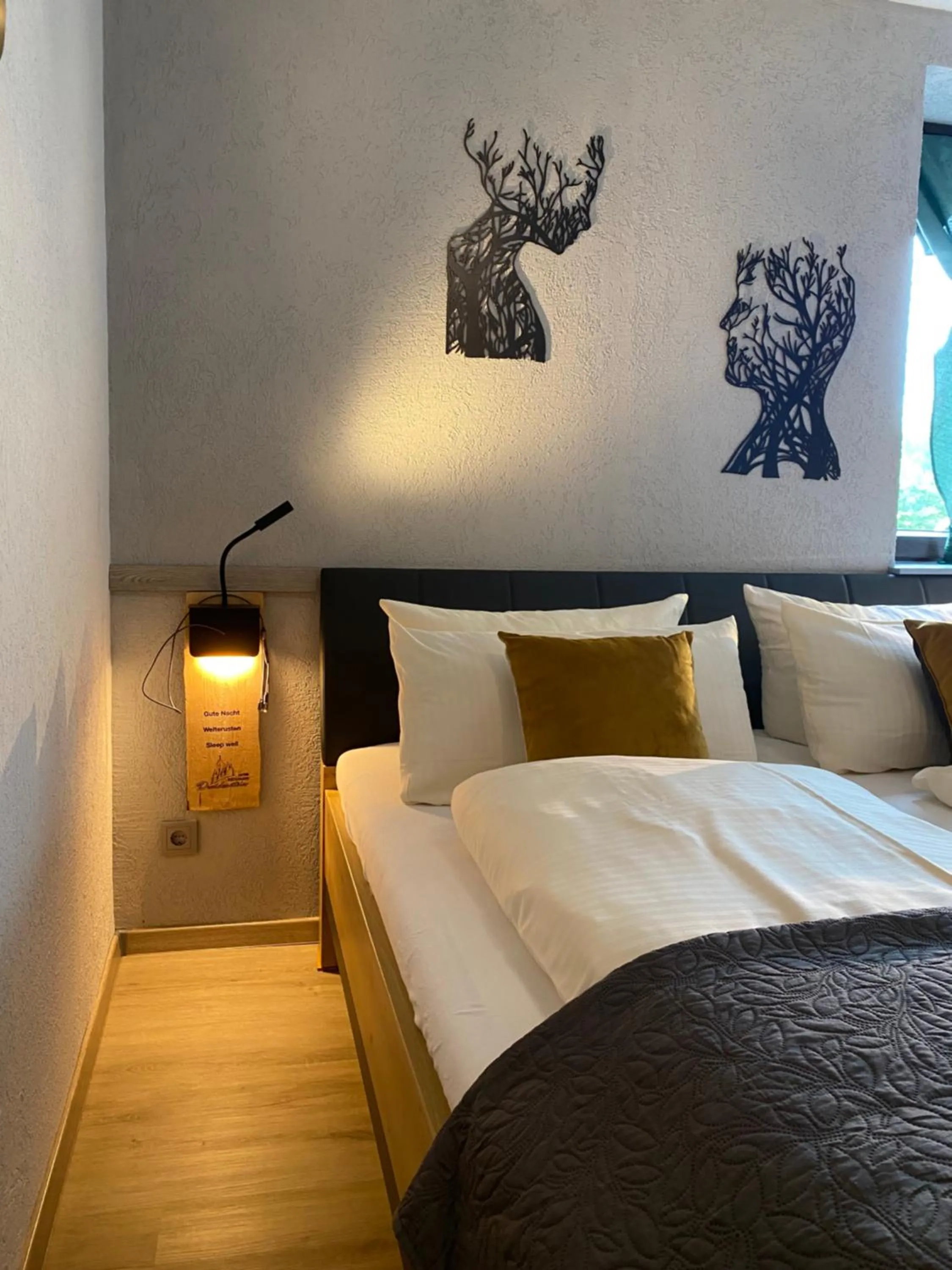 Bedroom, Bed in Hotel & Restaurant Druidenstein