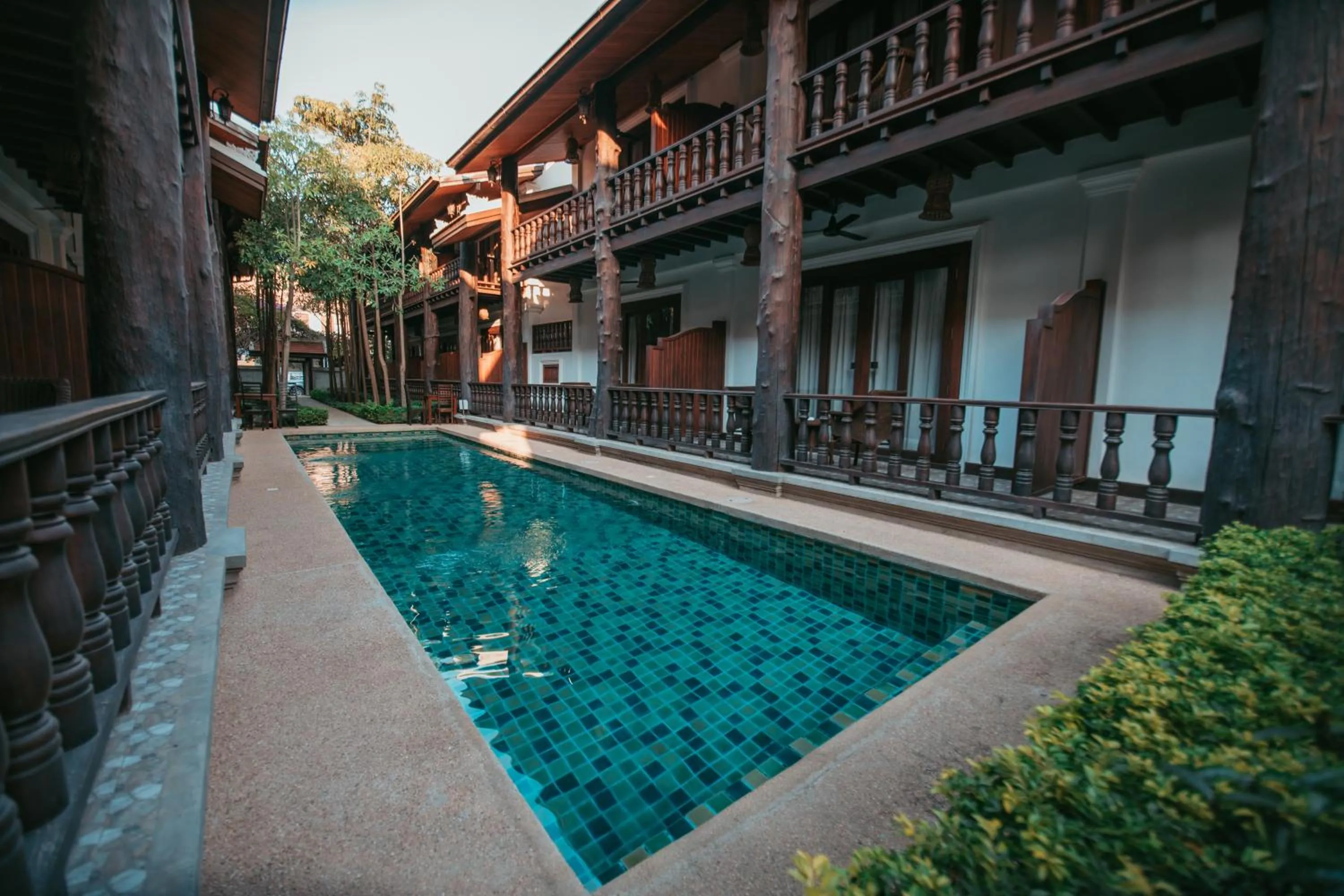 Swimming pool in Treasure Hotel Laos