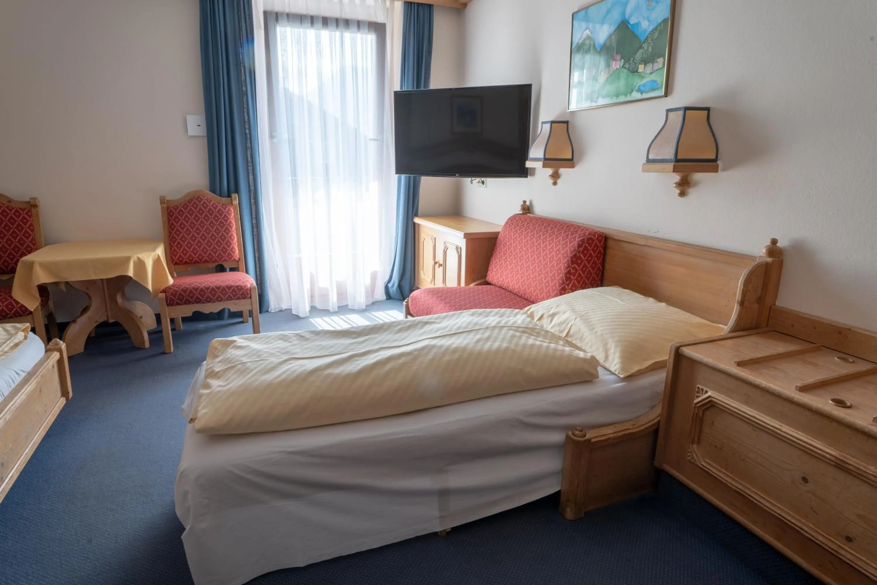 Communal lounge/ TV room, Bed in Brückenwirt