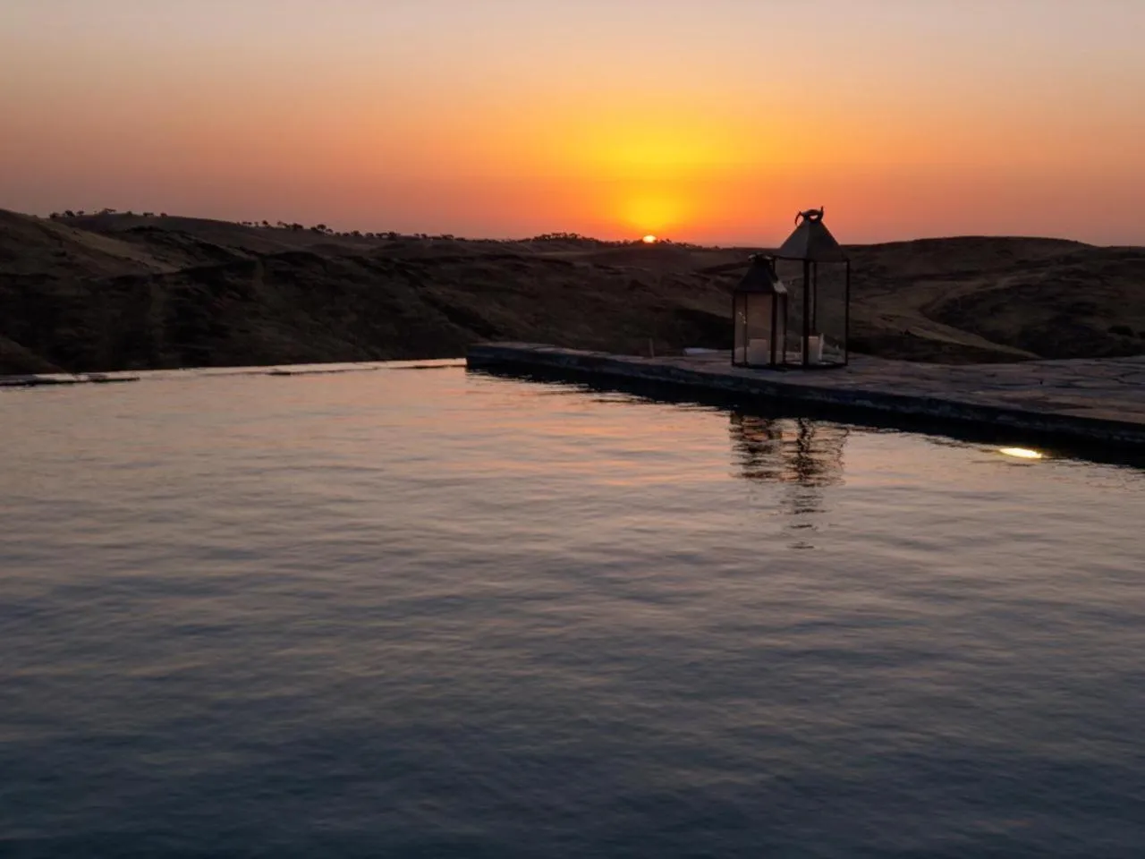 Swimming pool in The White Camel Camp - Agafay Desert Activities