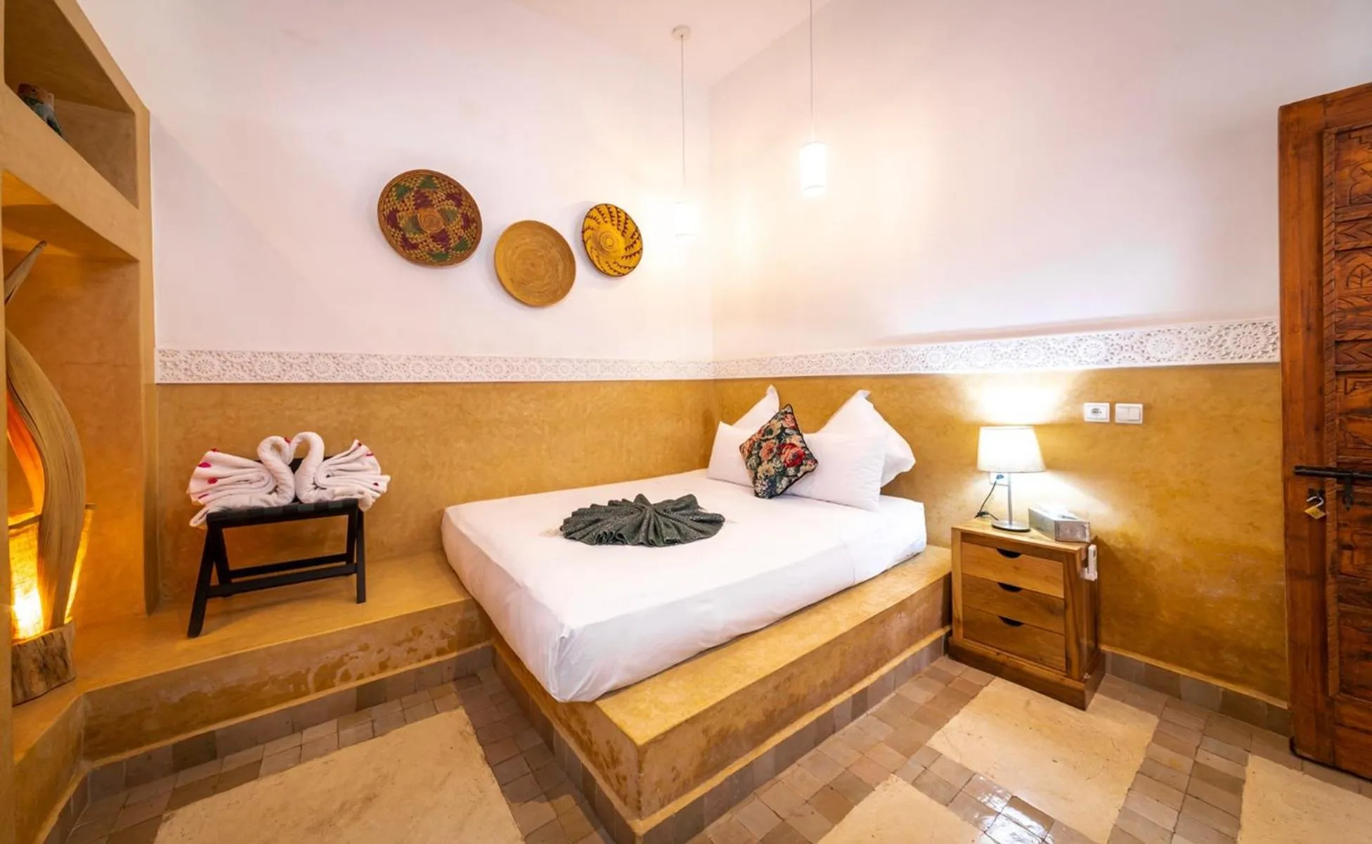 Bed in Riad Ambre et Jasmin