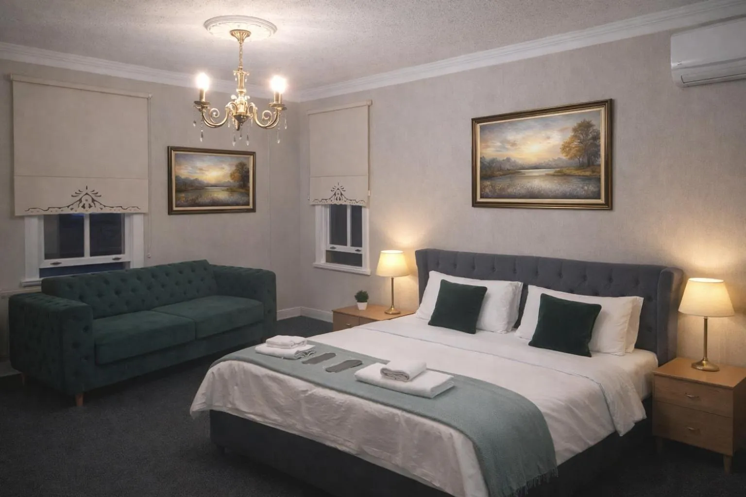 towels, Bed in valide-maide hotel