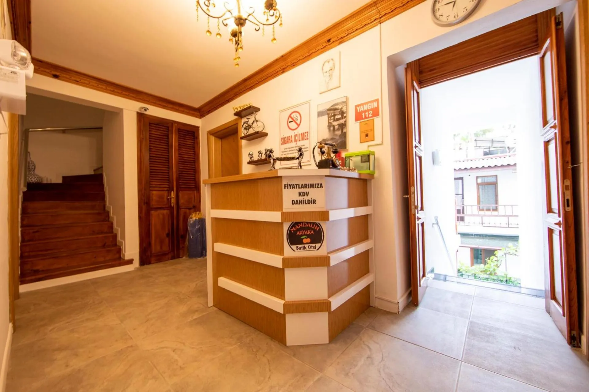 Lobby or reception in MANDALİN AKYAKA
