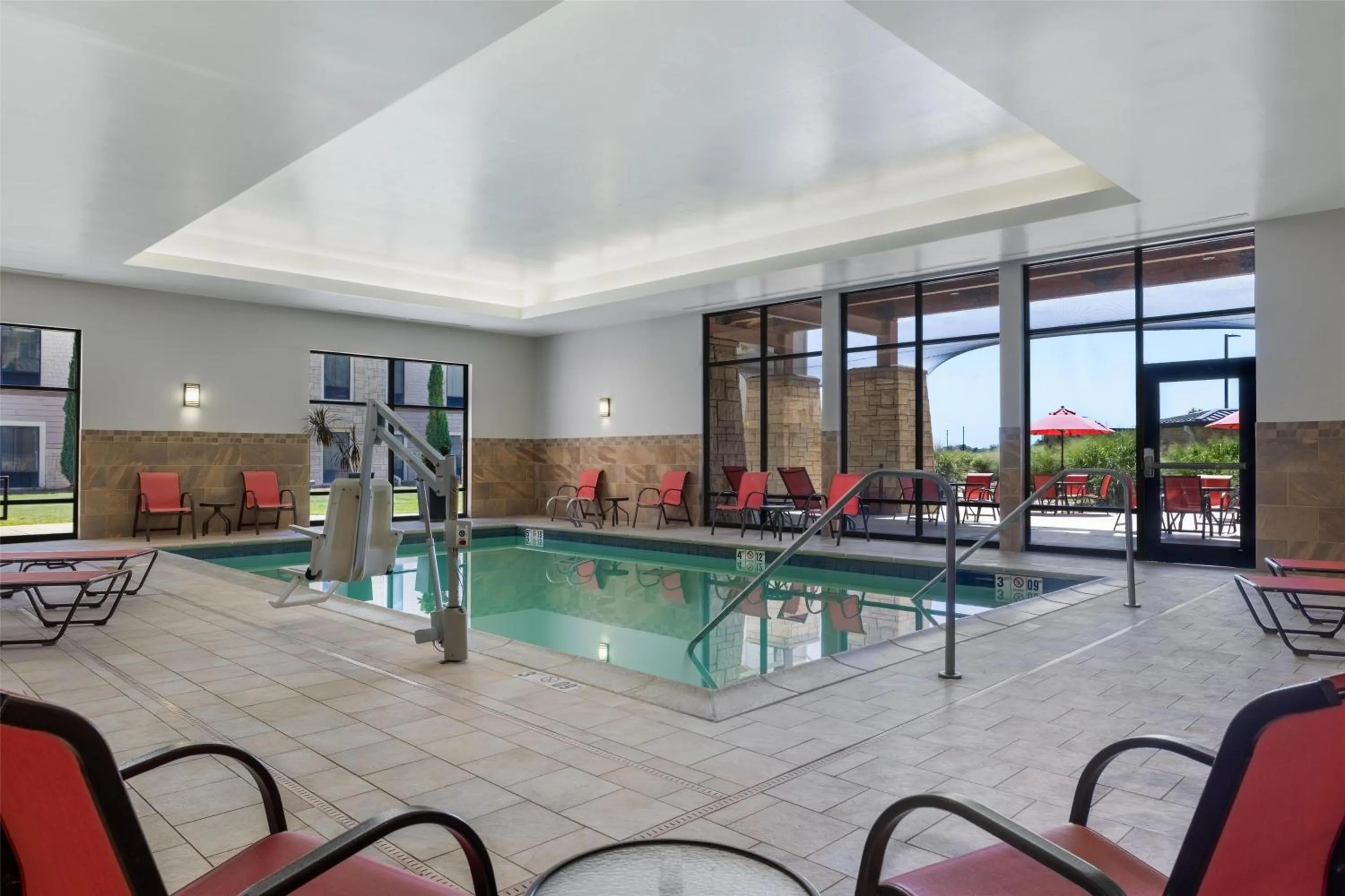 Pool view in Hampton Inn & Suites I-35/Mulvane