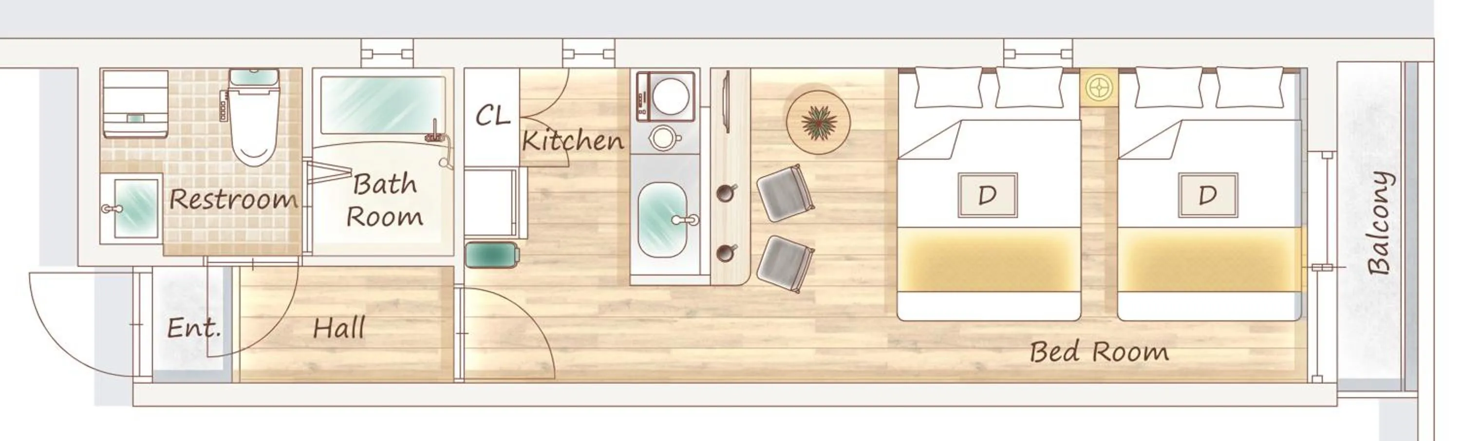 Floor plan in Rest inn Kyoto