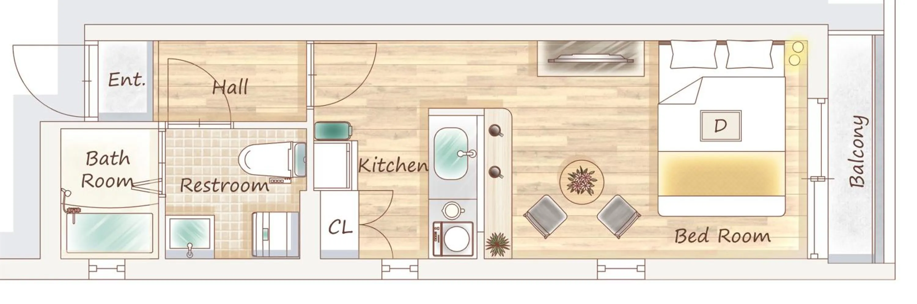 Floor plan in Rest inn Kyoto