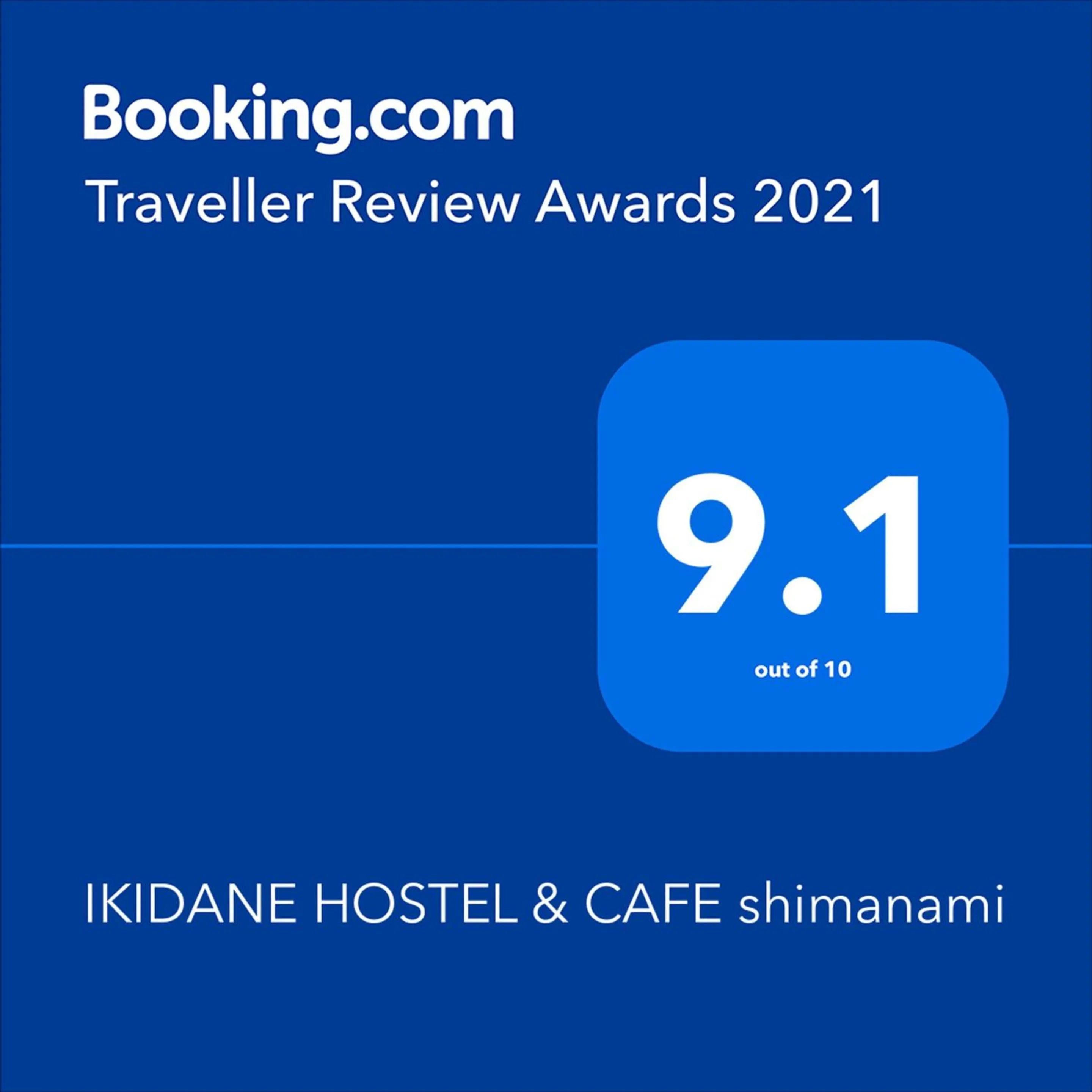 Certificate/Award in I-Link Hostel & Cafe Shimanami