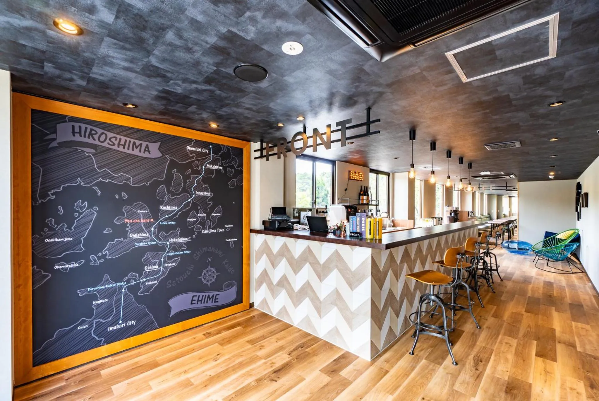 Lobby or reception in I-Link Hostel & Cafe Shimanami