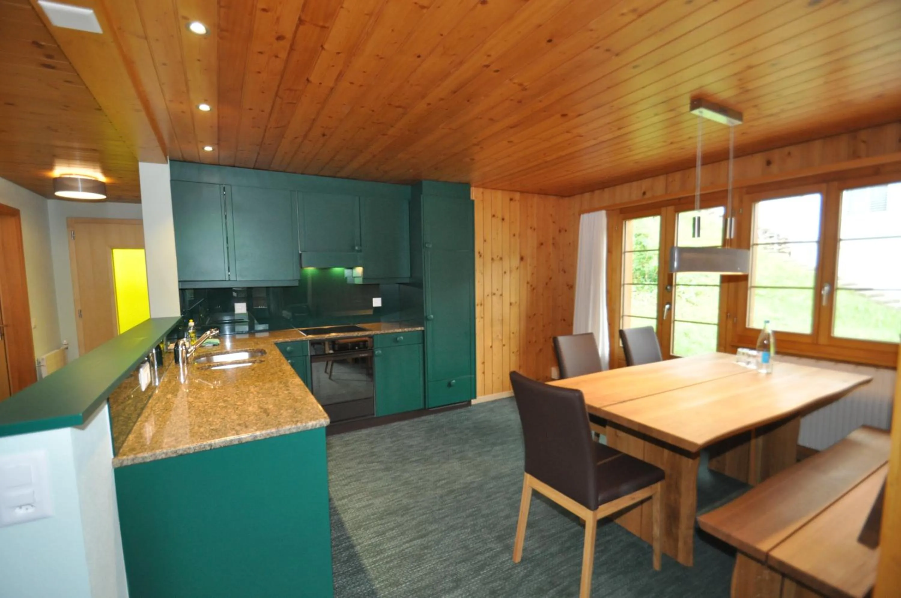 Kitchen or kitchenette in Ferienwohnungen Hotel Alpina