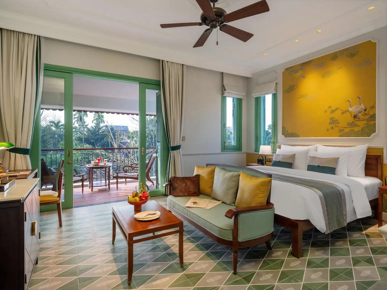 Photo of the whole room, Bed in Ancient Huế Garden Houses