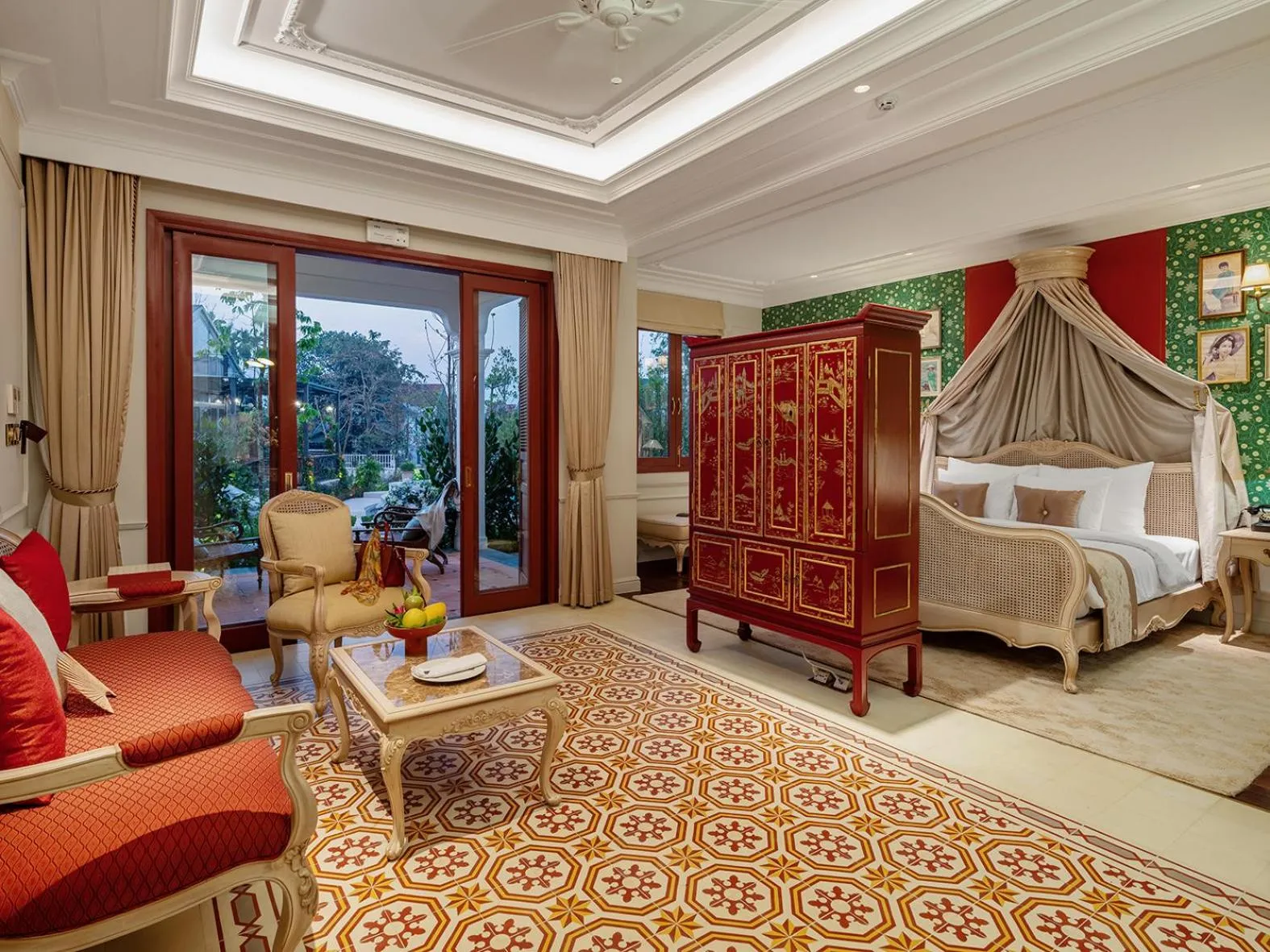 Photo of the whole room, Bed in Ancient Huế Garden Houses