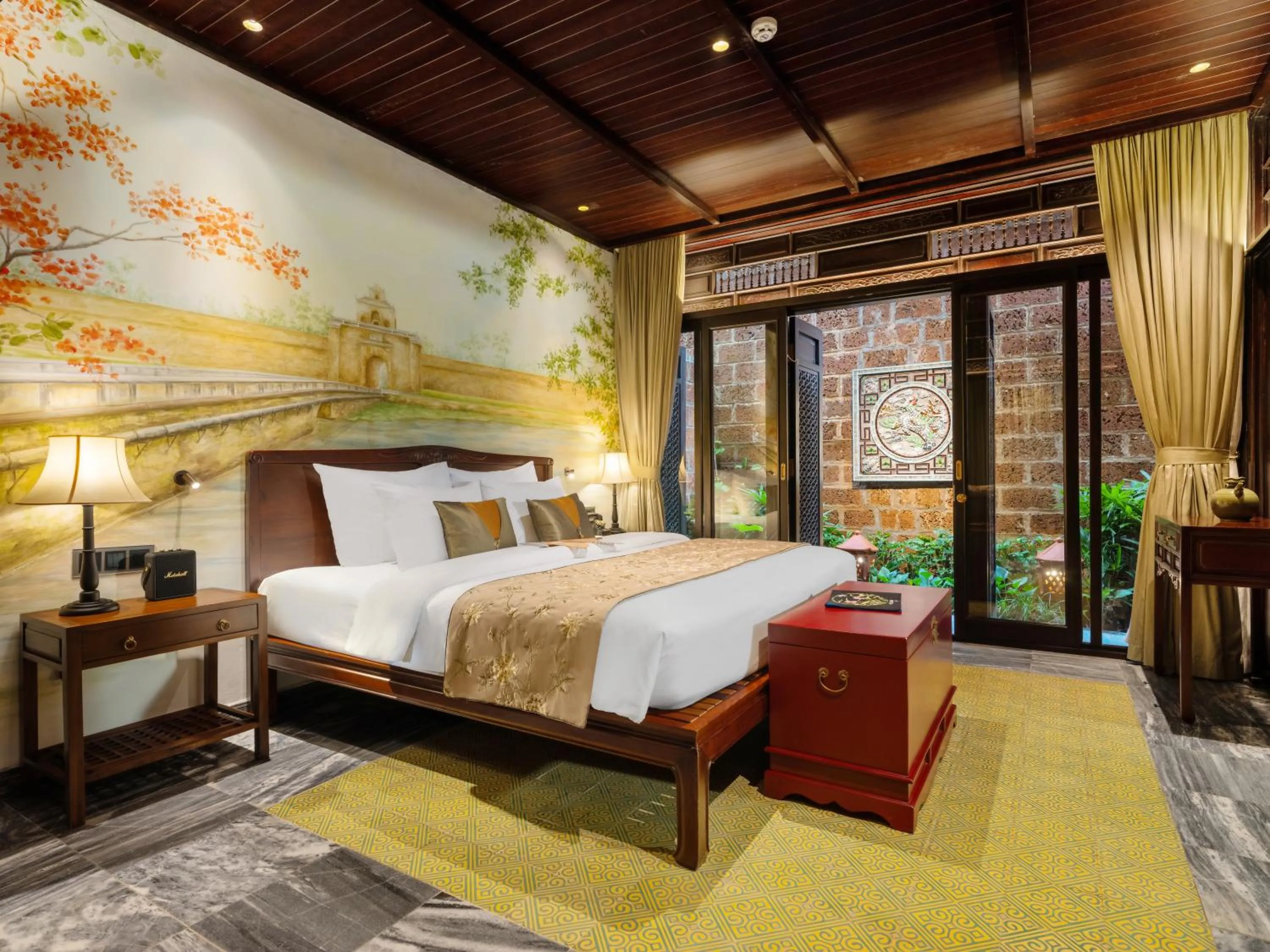 Bedroom, Bed in Ancient Huế Garden Houses